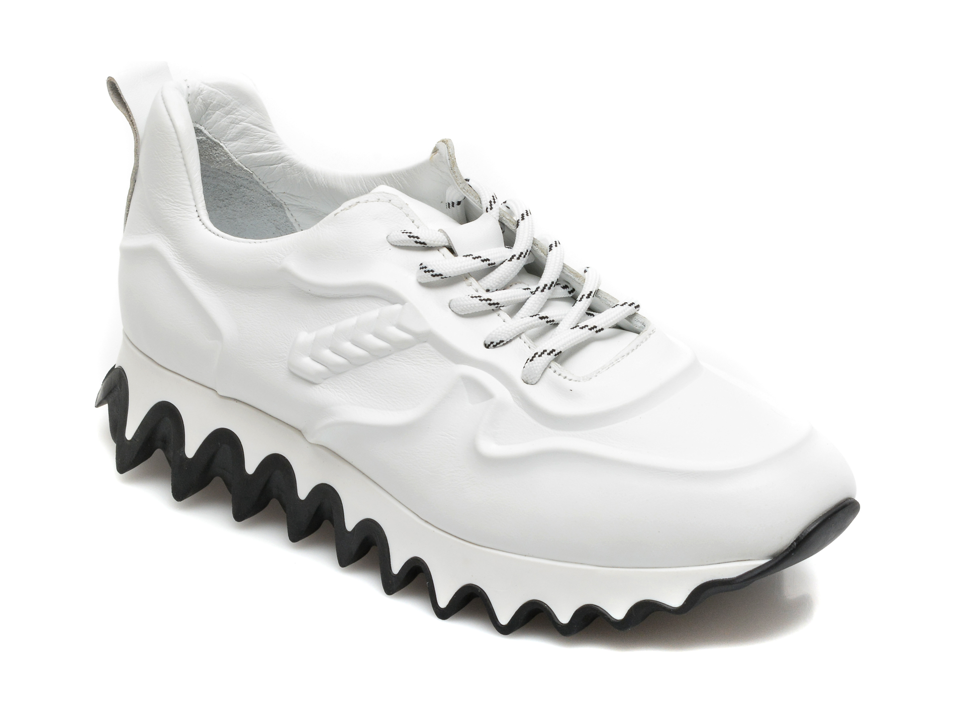 Pantofi EPICA albi, 5732, din piele naturala Epica imagine noua