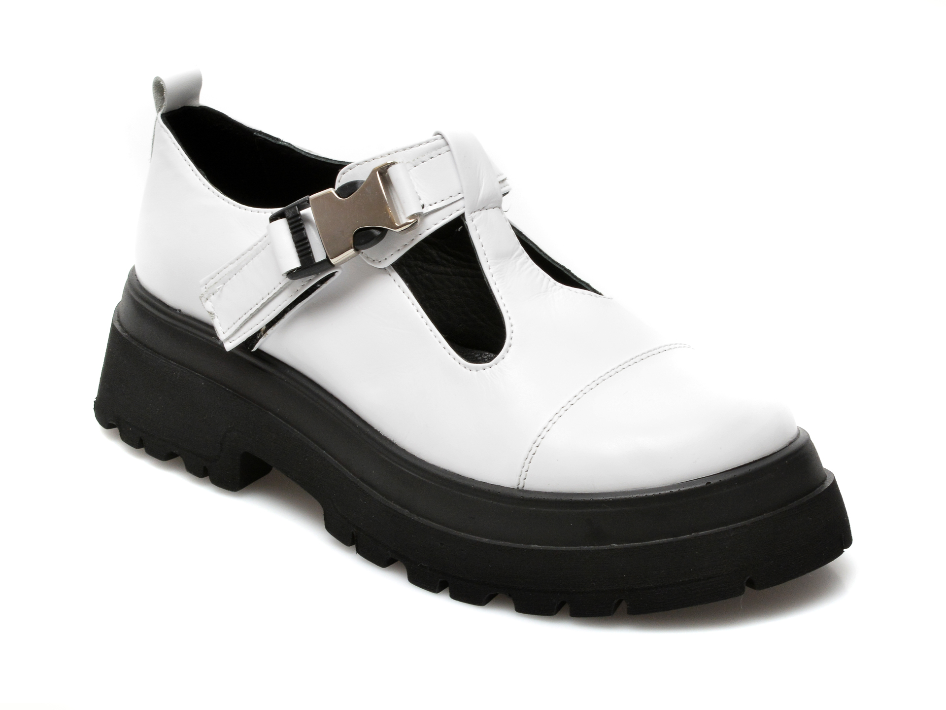 Pantofi EPICA albi, 6292732, din piele naturala Epica imagine noua