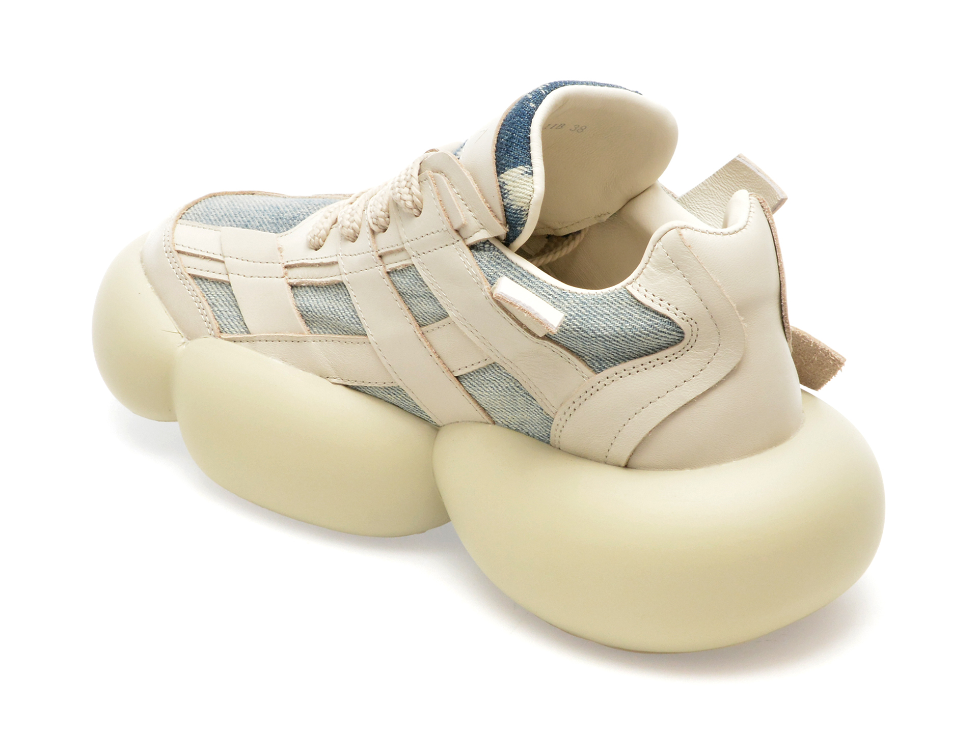 Poze Pantofi EPICA albi, 691911, din piele naturala