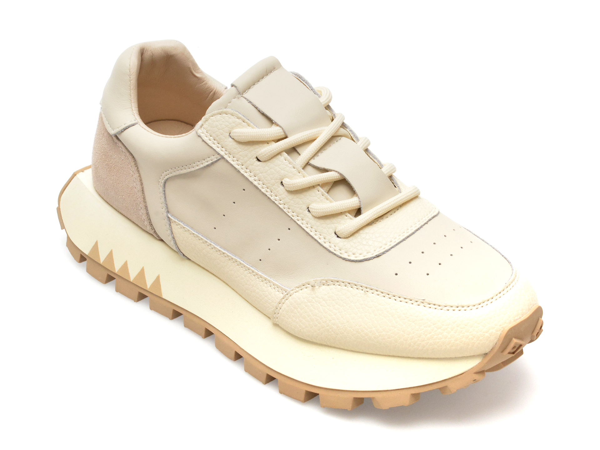 Pantofi EPICA albi, 80792, din piele naturala