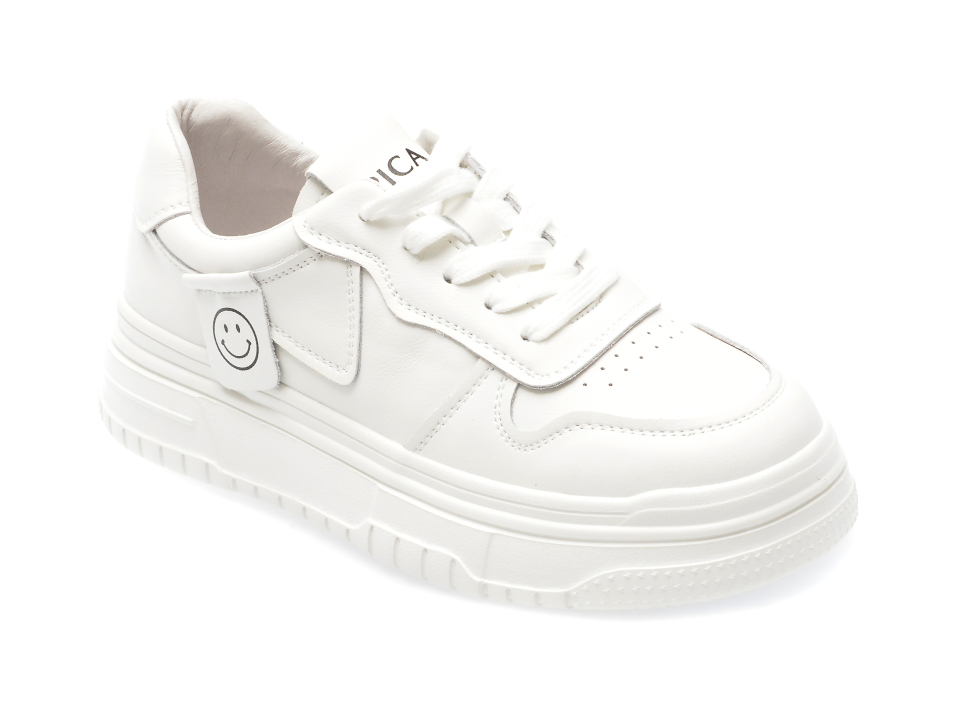 Pantofi EPICA albi, YX567, din piele naturala imagine reduceri black friday 2021 Epica