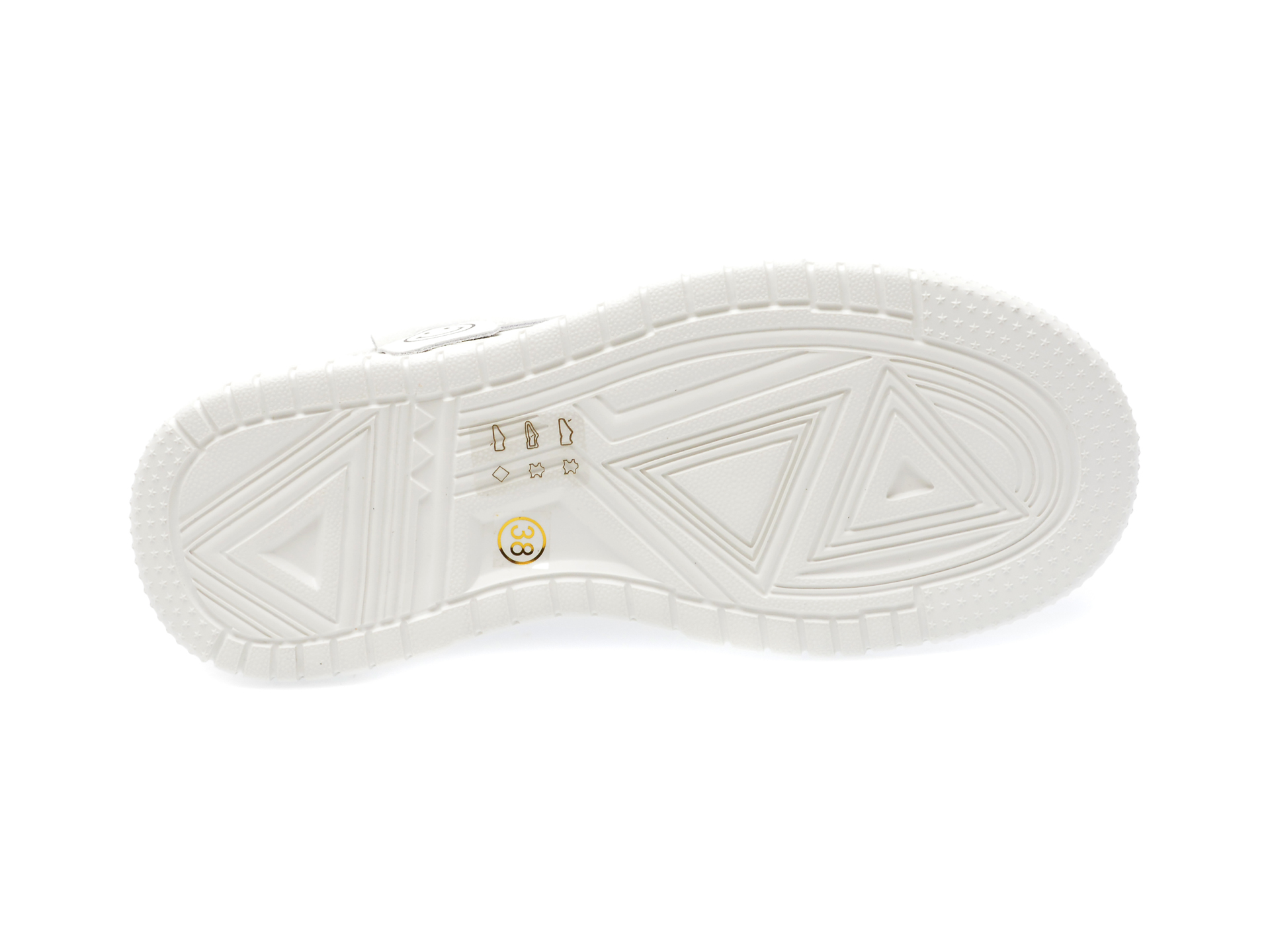 Pantofi EPICA albi, YX567, din piele naturala