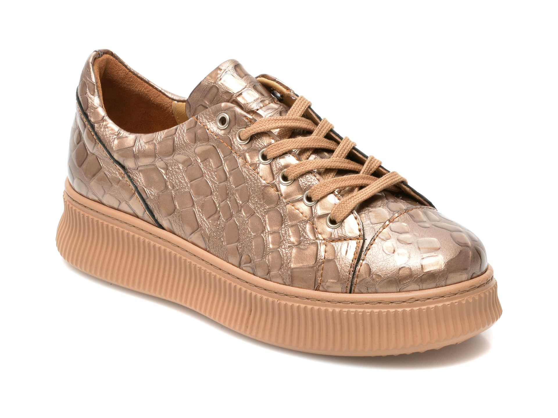 Pantofi EPICA aurii, 2530, din piele naturala Epica imagine noua