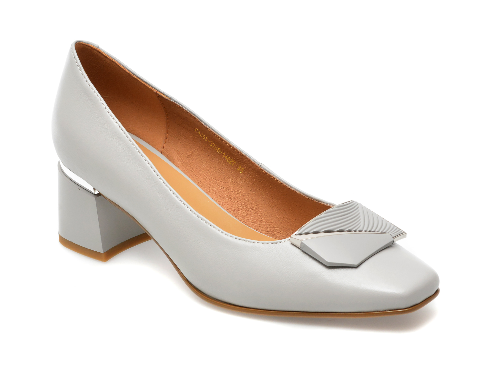 Pantofi EPICA gri, C4365, din piele naturala /femei/pantofi