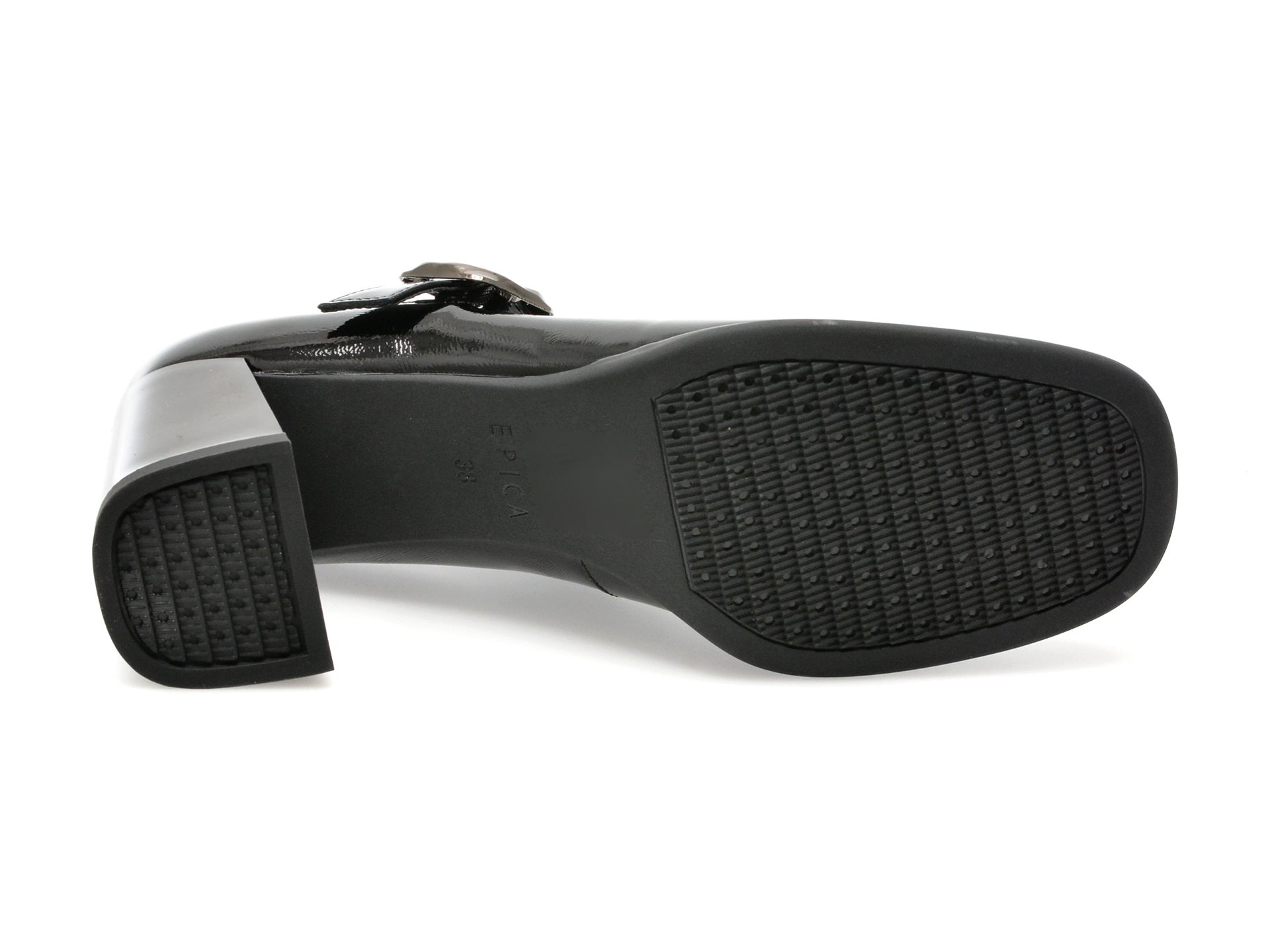 Pantofi EPICA negri, 15820A, din piele naturala lacuita