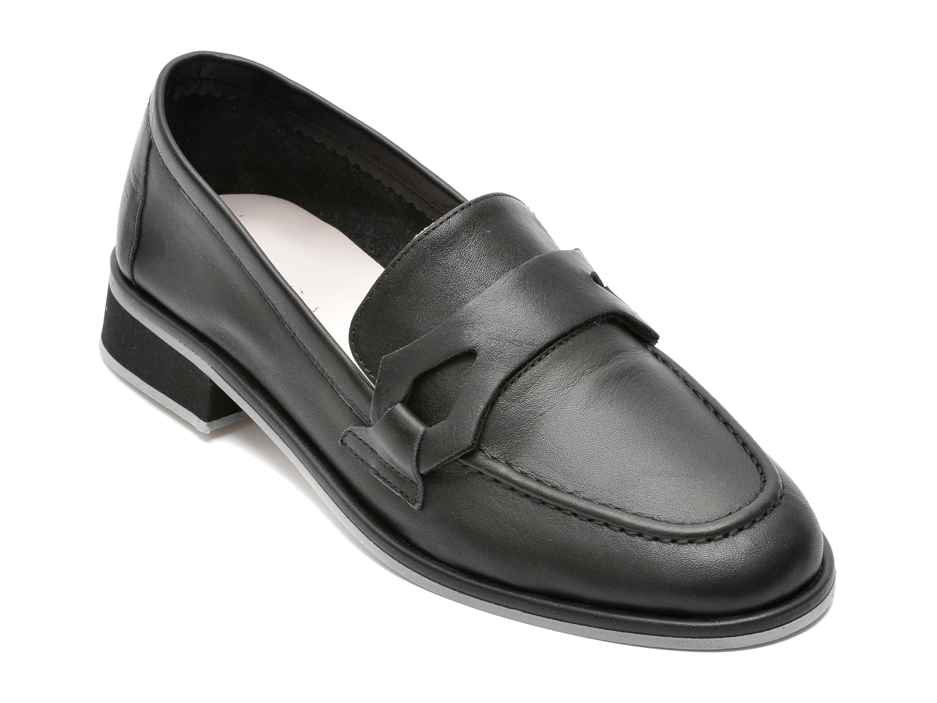 Pantofi EPICA negri, 208416, din piele naturala 2022 ❤️ Pret Super Black Friday otter.ro imagine noua 2022