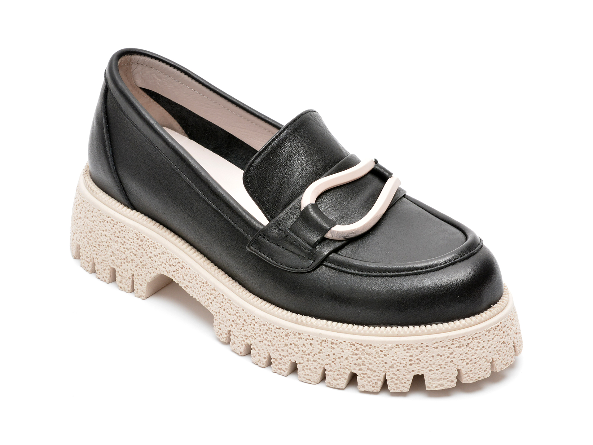 Pantofi EPICA negri, 208422, din piele naturala 2022 ❤️ Pret Super Black Friday otter.ro imagine noua 2022