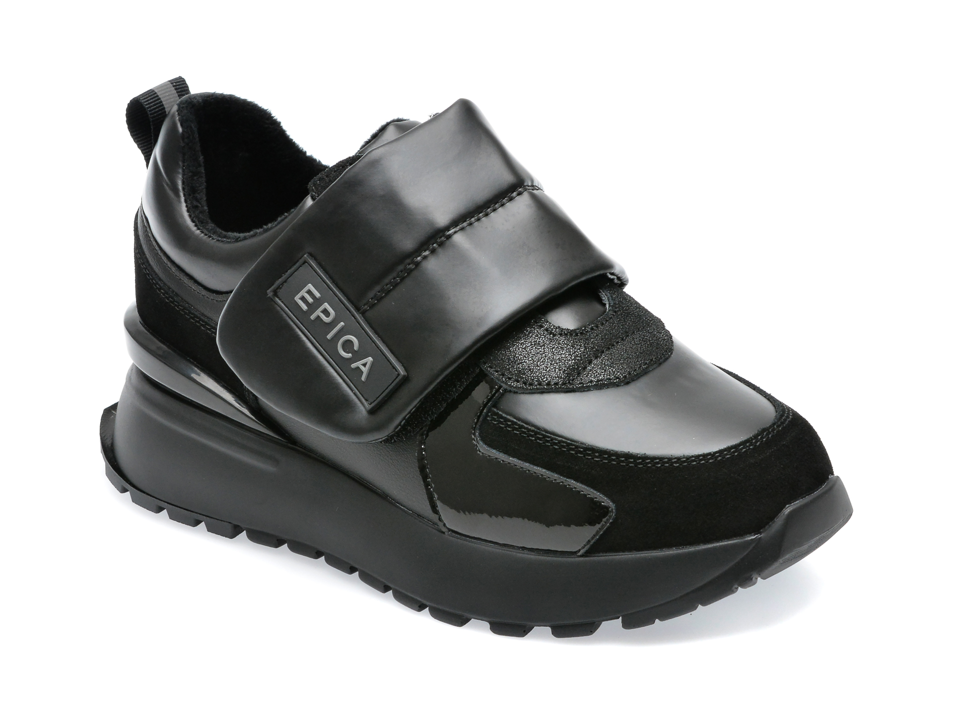 Pantofi EPICA negri, 220525, din piele naturala /femei/pantofi imagine super redus 2022