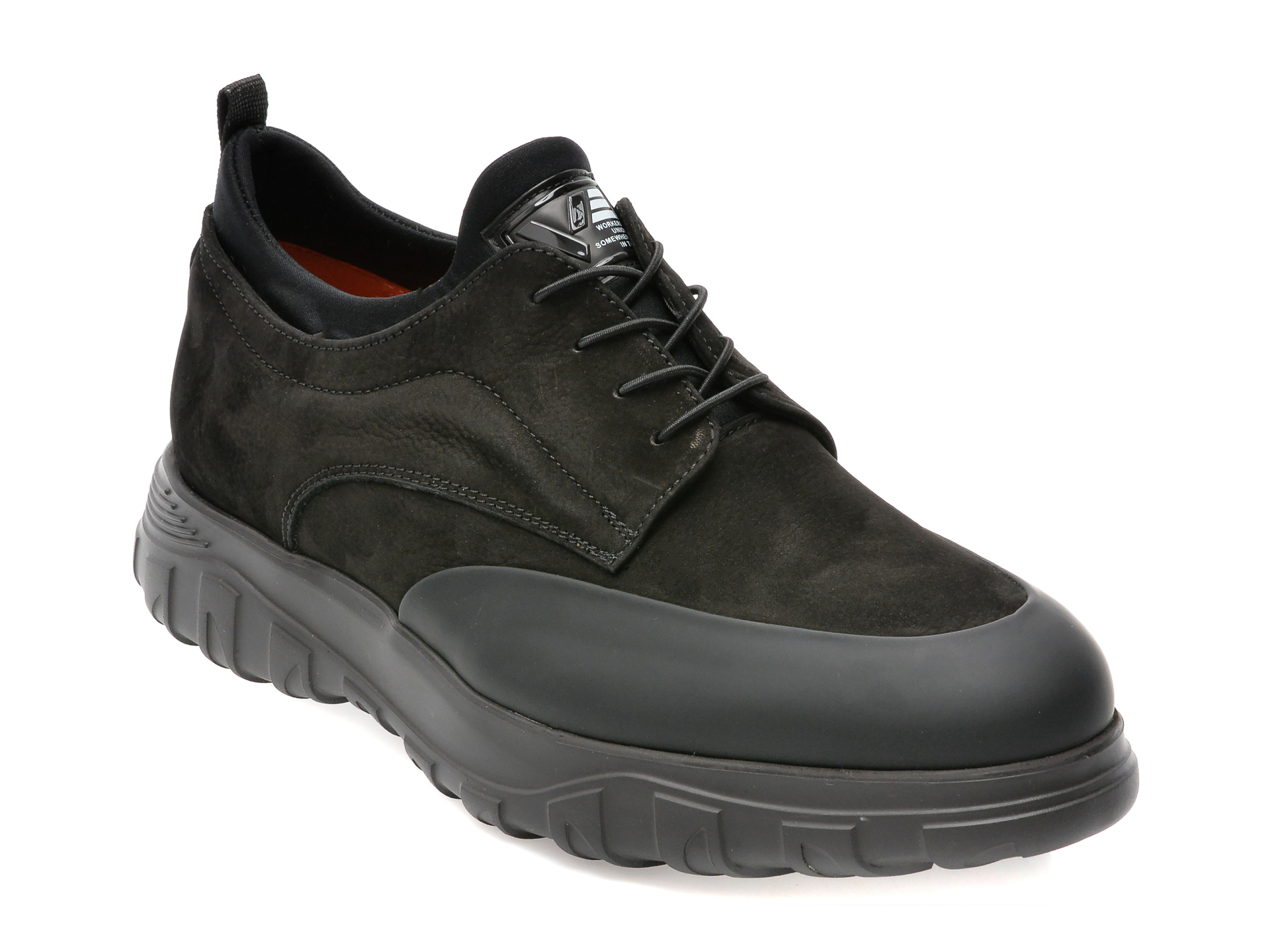 Pantofi EPICA negri, 3396, din nabuc /femei/pantofi imagine noua