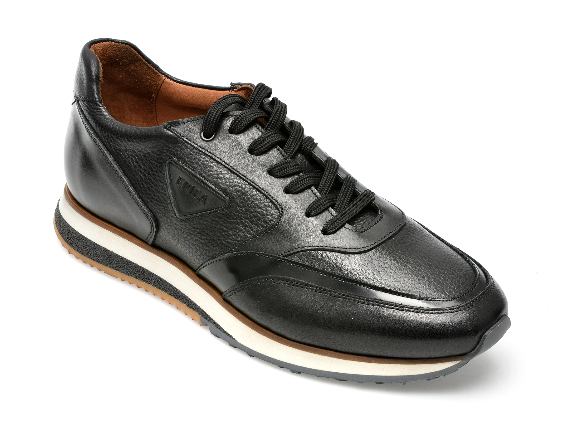 Pantofi EPICA negri, 3476, din piele naturala BARBATI 2023-09-28