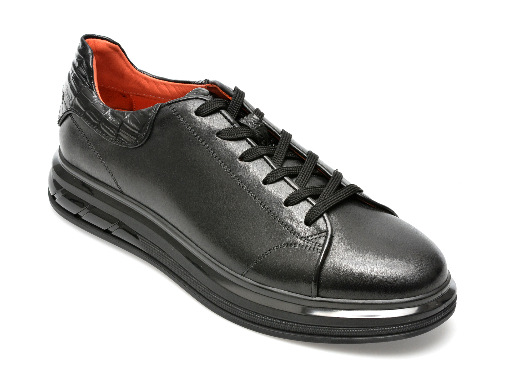 Pantofi EPICA negri, 3537, din piele naturala /barbati/pantofi