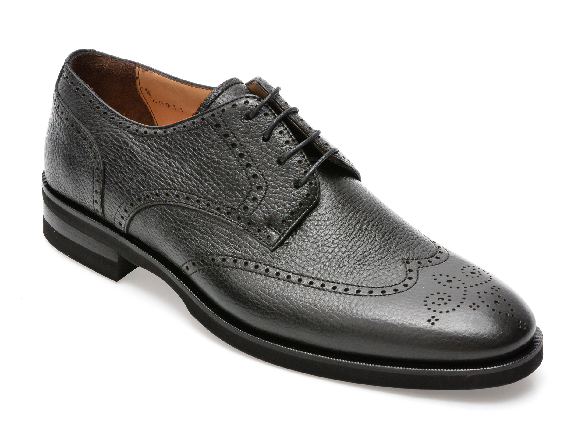 Pantofi EPICA negri, 40911, din piele naturala /barbati/pantofi