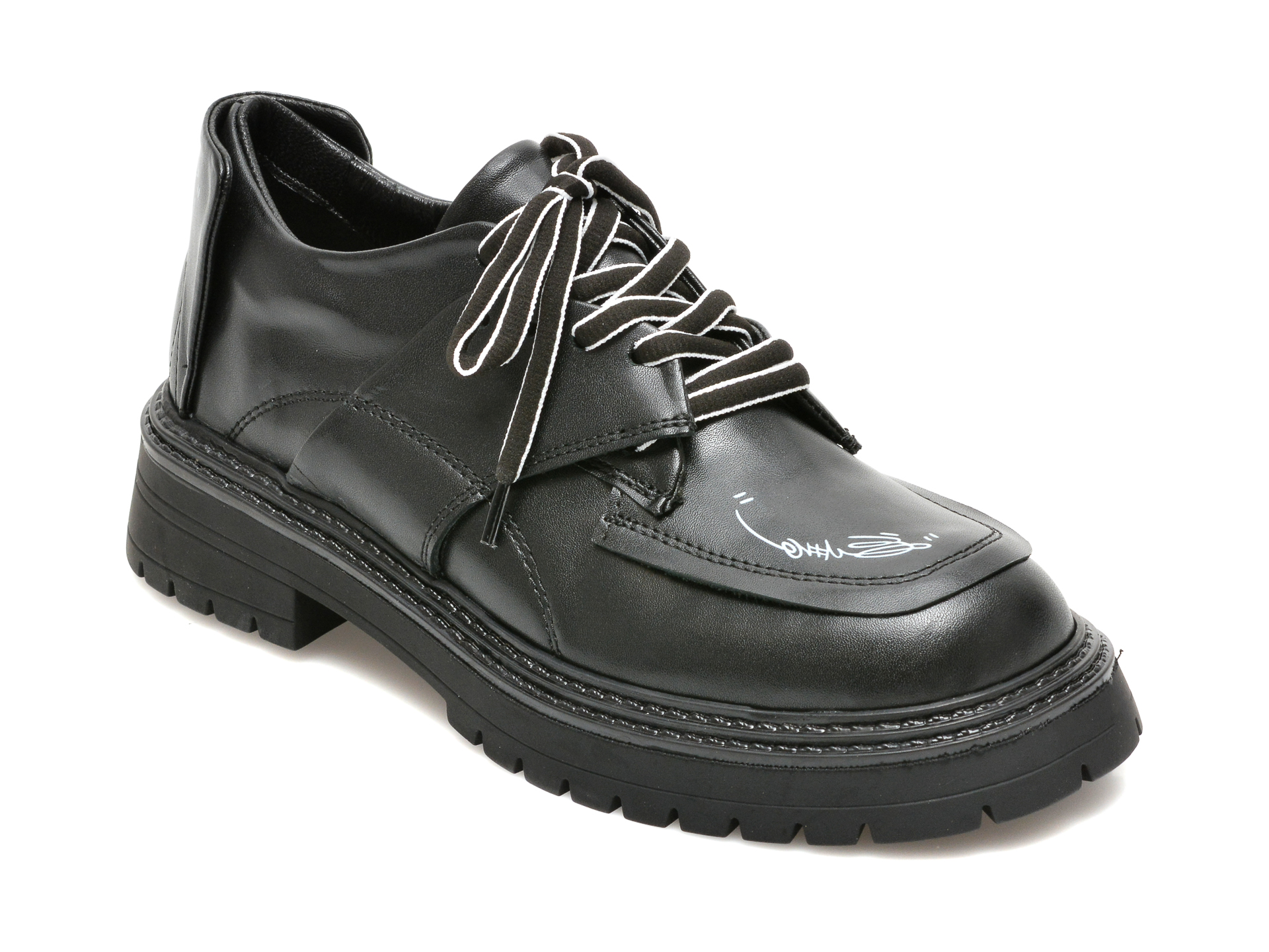 Pantofi EPICA negri, 4403105, din piele naturala Epica imagine super redus 2022