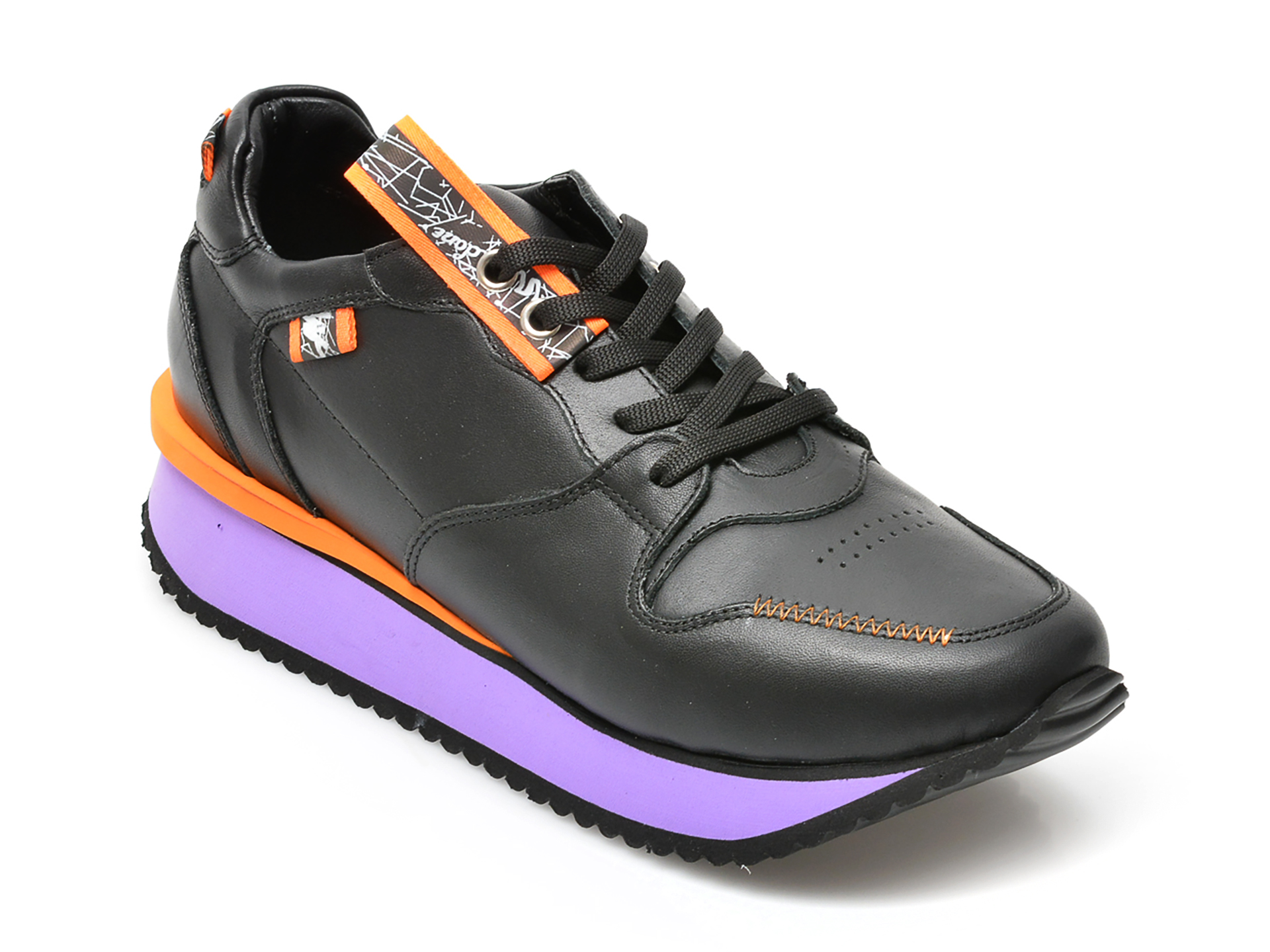 Pantofi EPICA negri, 445519, din piele naturala 2023 ❤️ Pret Super Black Friday otter.ro imagine noua 2022