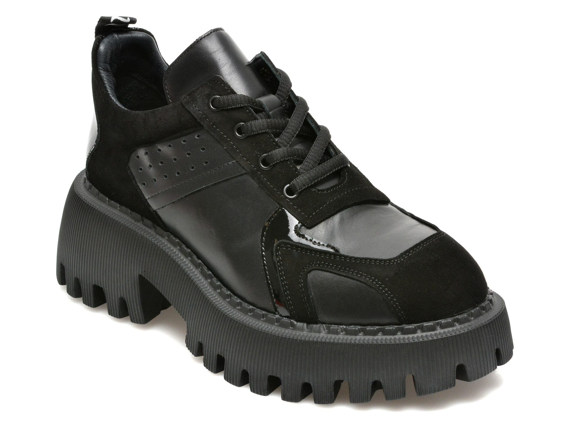 Pantofi EPICA negri, 5529239, din piele naturala Epica imagine noua