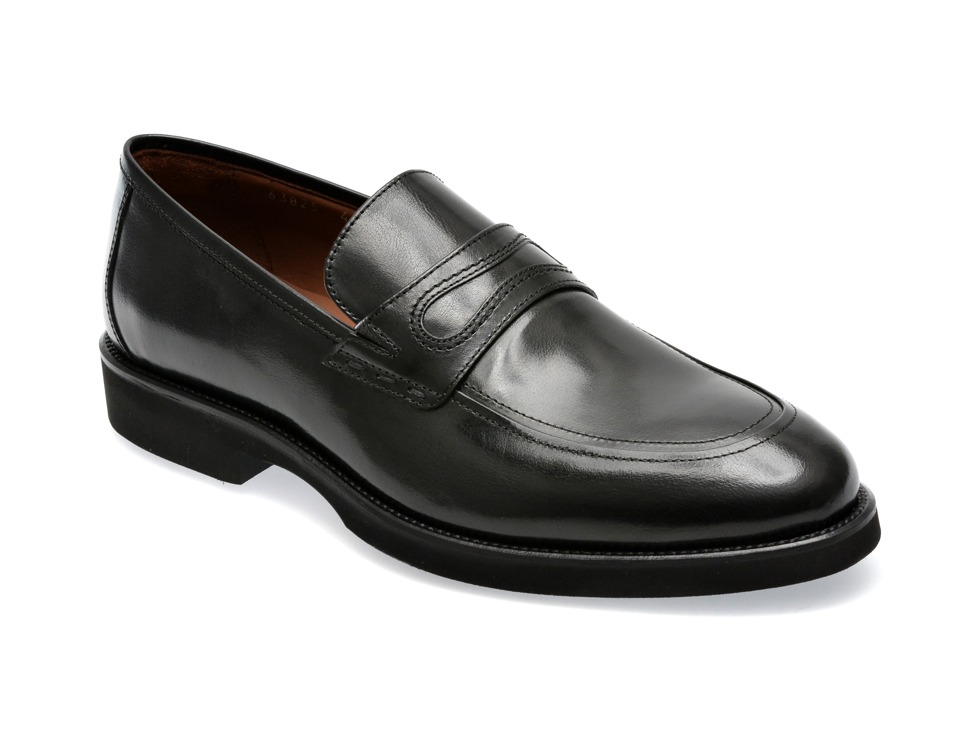 Pantofi EPICA negri, 63825, din piele naturala /barbati/pantofi