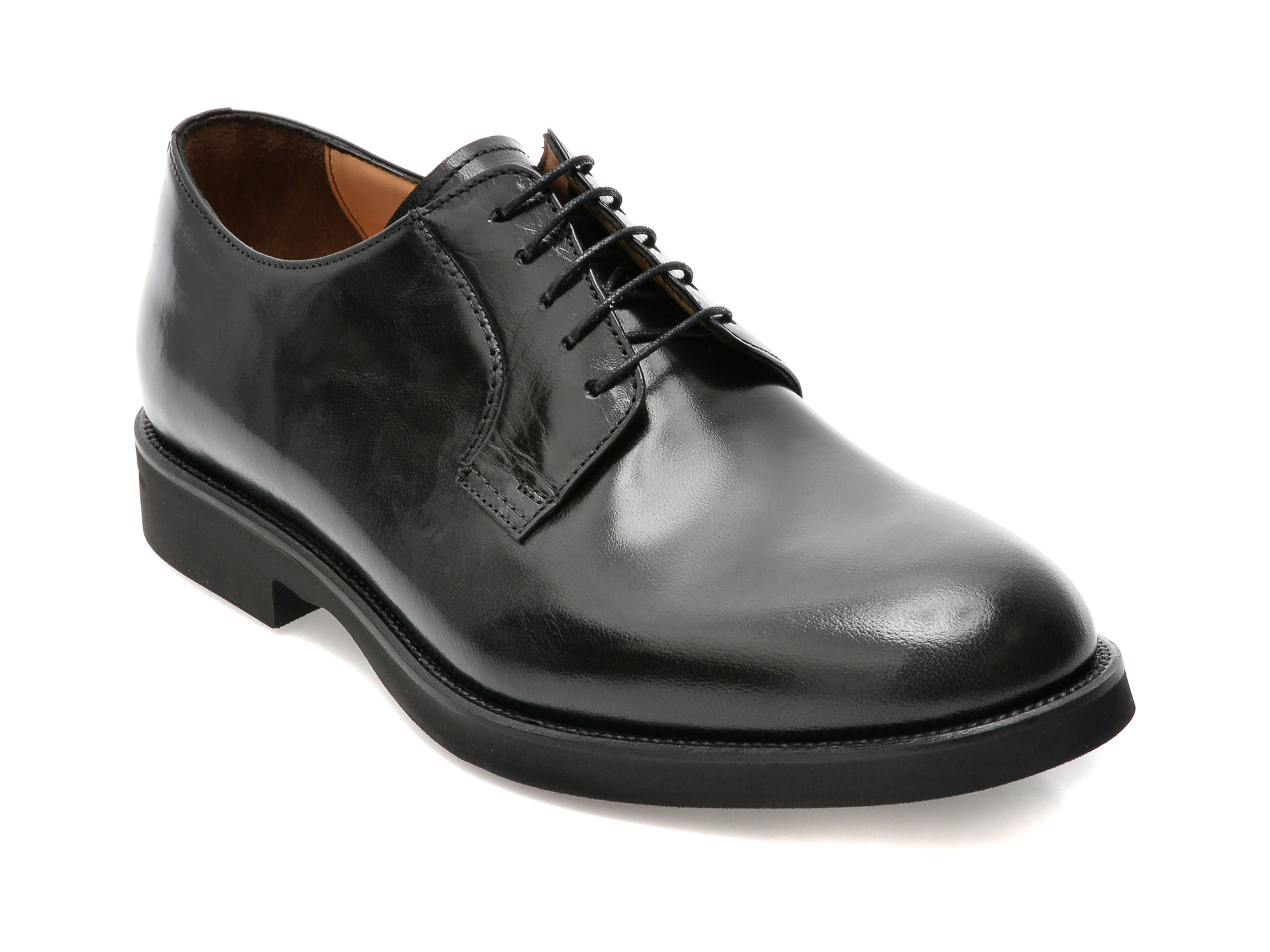 Pantofi EPICA negri, 64601, din piele naturala /barbati/pantofi