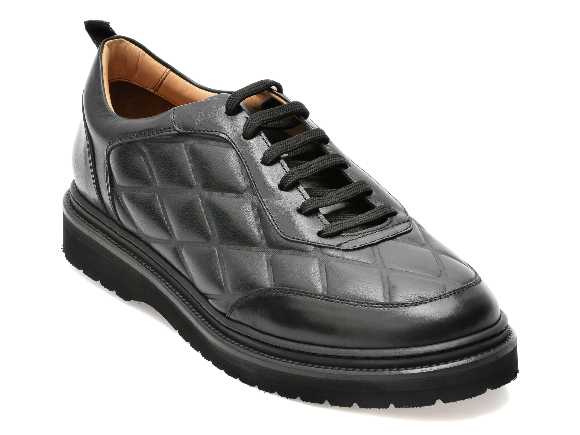 Pantofi EPICA negri, 64831, din piele naturala barbati 2023-03-21