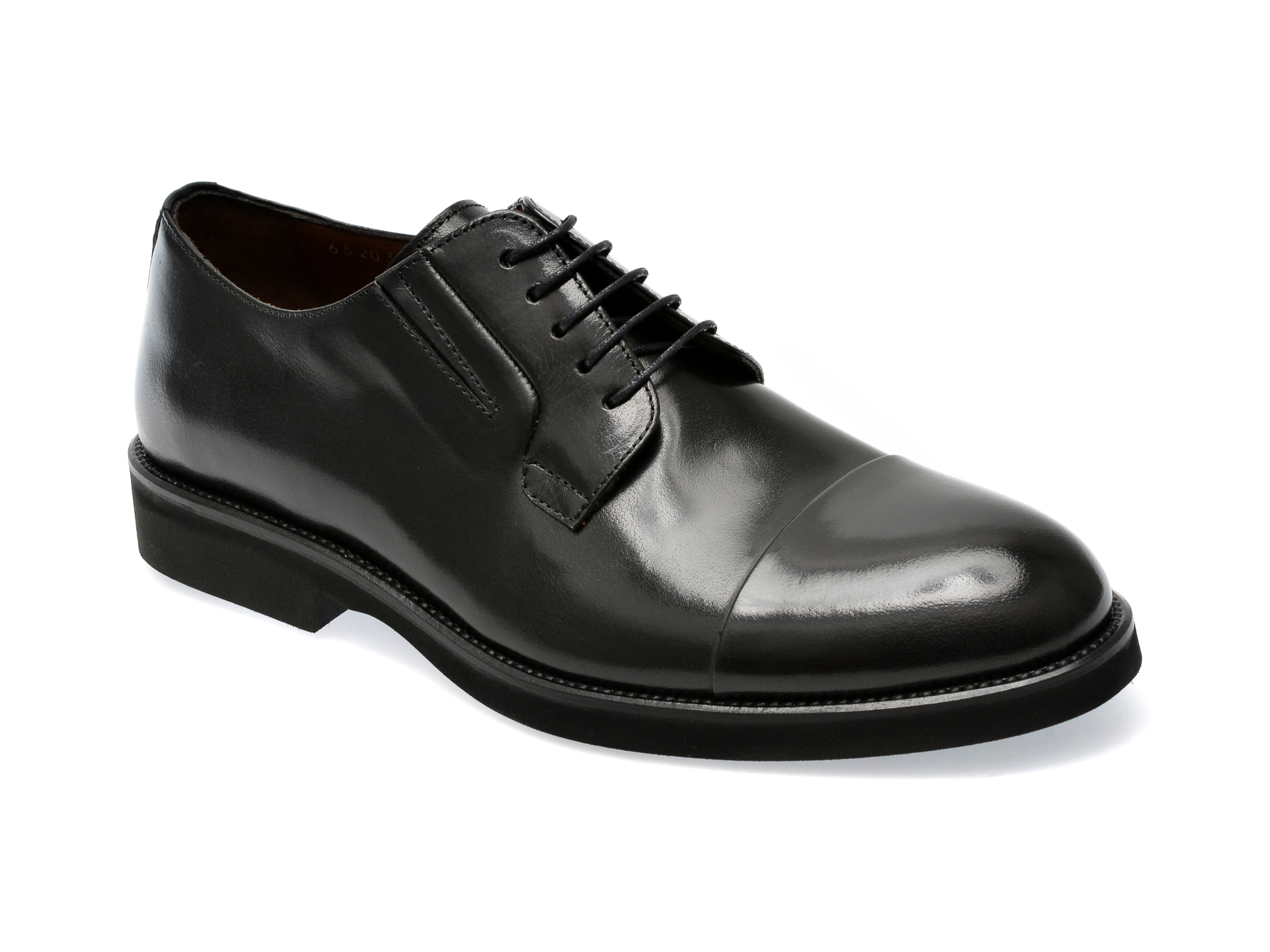 Pantofi EPICA negri, 65203, din piele naturala /barbati/pantofi