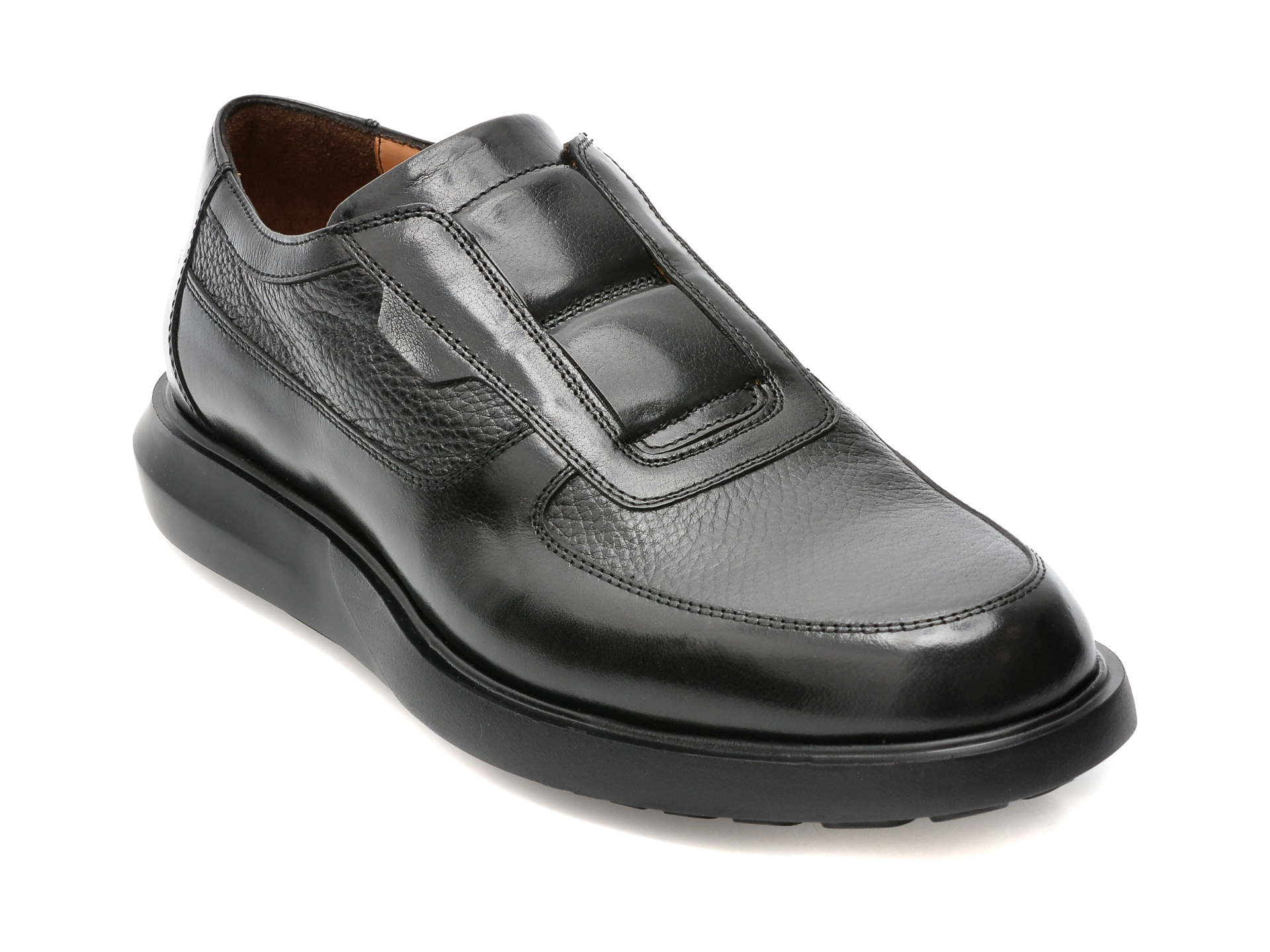 Pantofi EPICA negri, 66611, din piele naturala barbati 2023-03-21