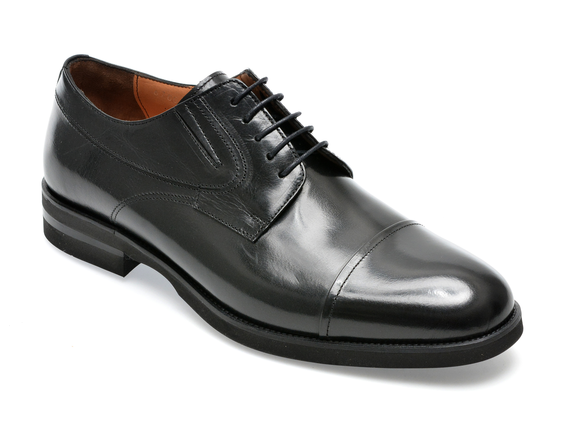 Pantofi EPICA negri, 67003, din piele naturala /barbati/pantofi