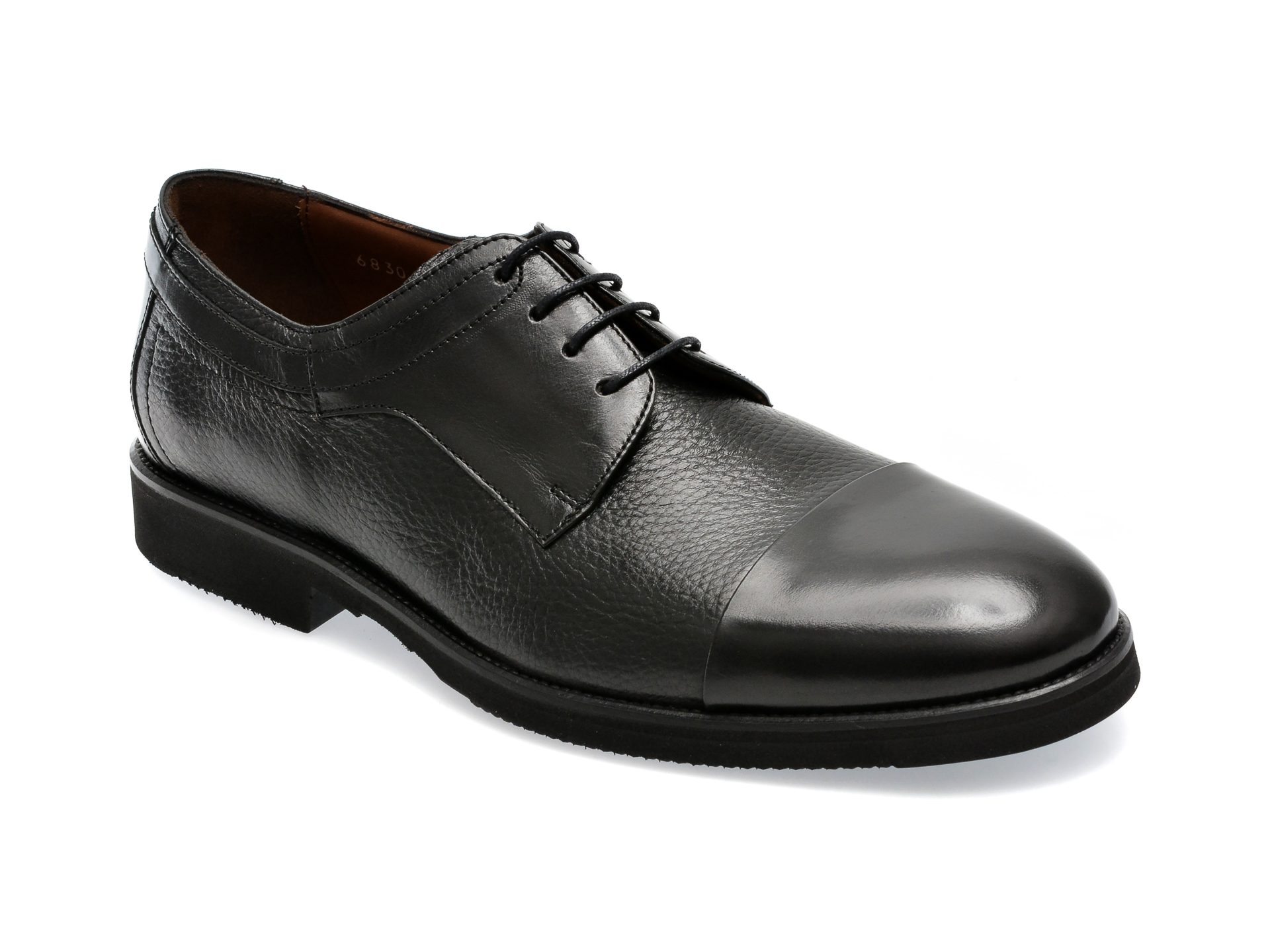 Pantofi EPICA negri, 68301, din piele naturala /barbati/pantofi