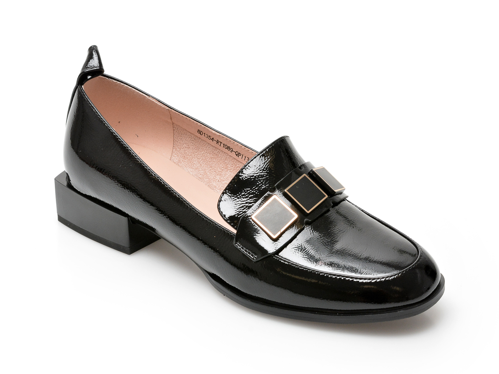 Pantofi EPICA negri, 8D1354, din piele naturala lacuita Epica