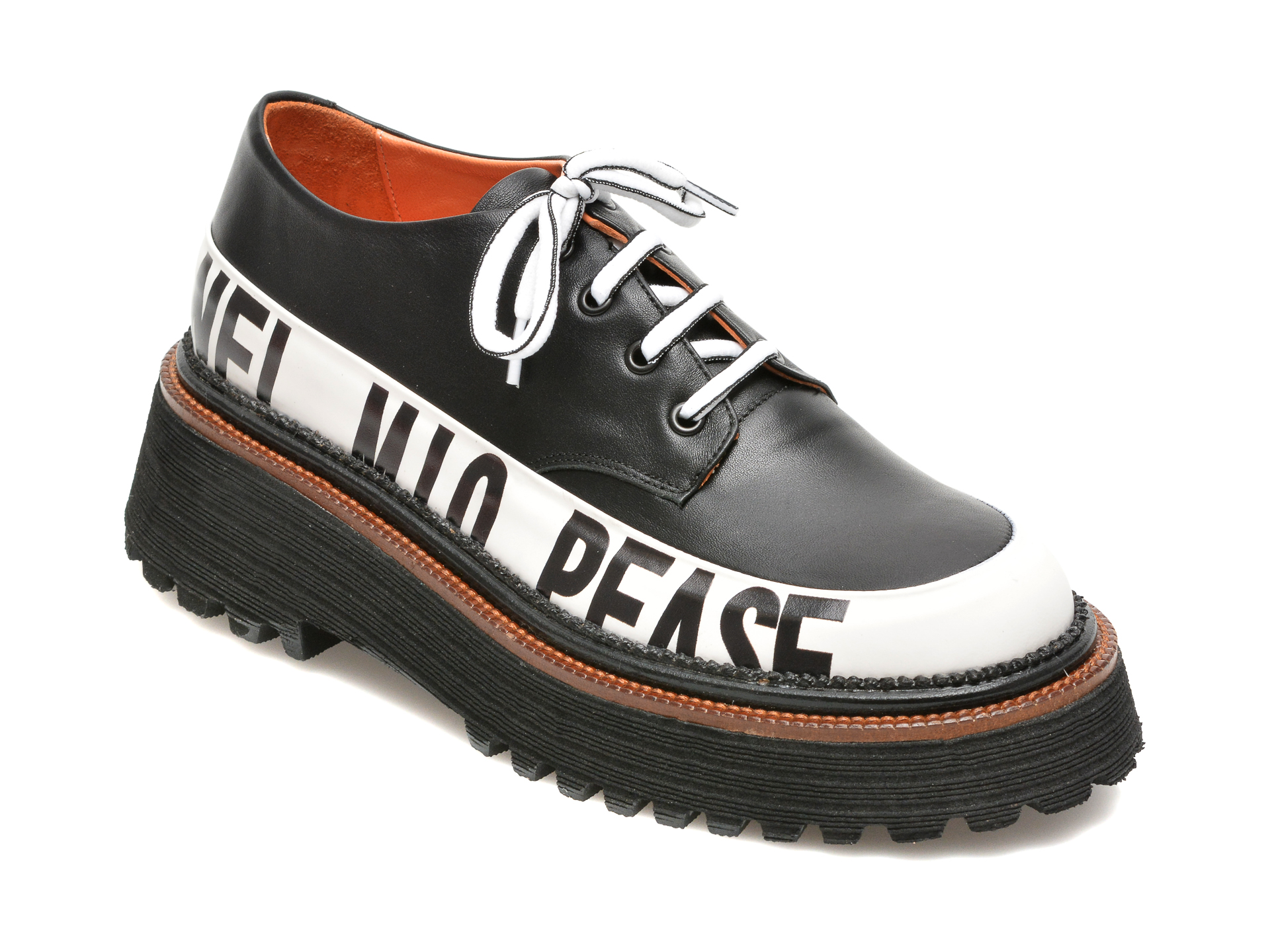 Pantofi EPICA negri, 9052, din piele naturala Epica imagine noua