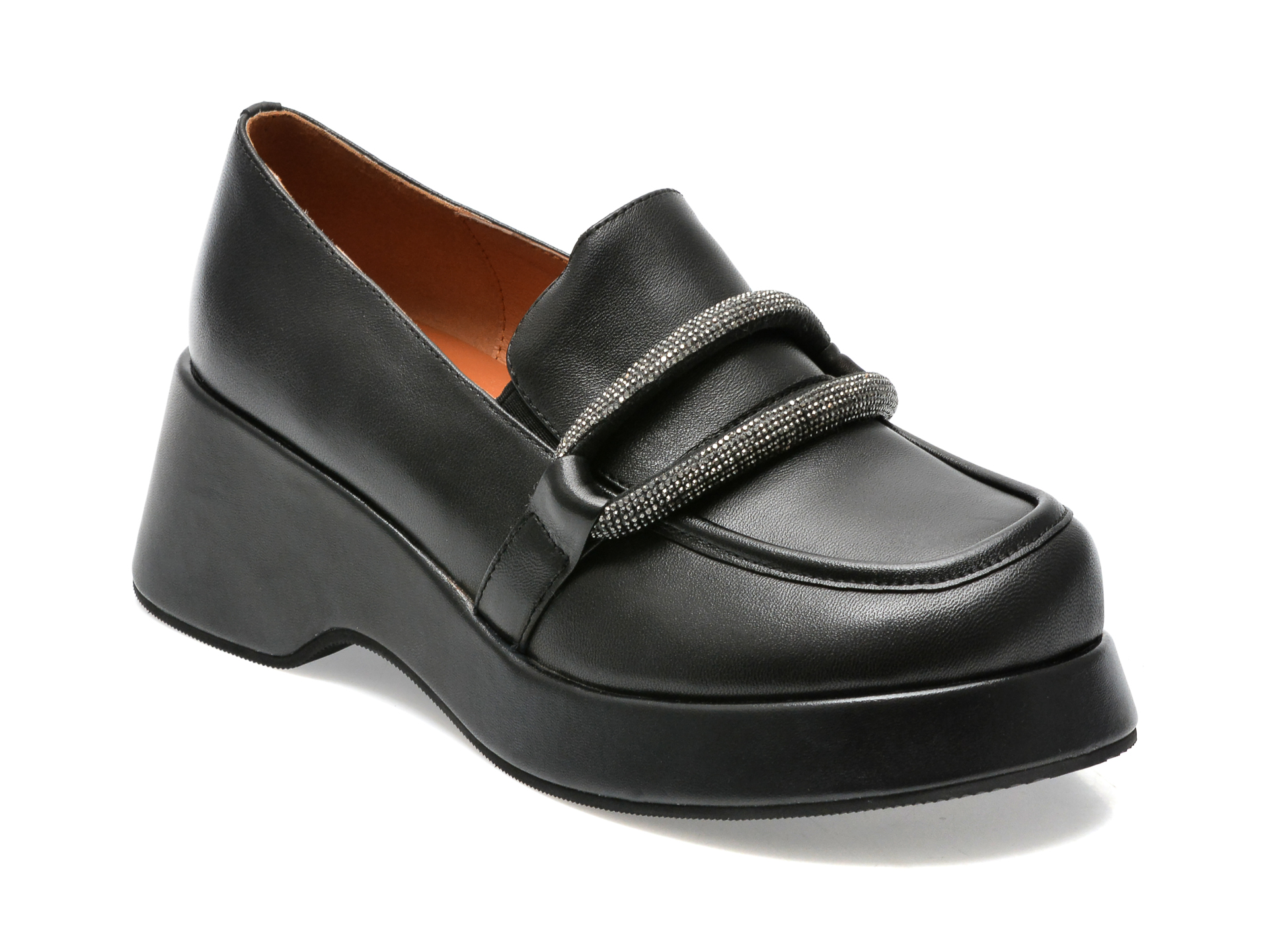 Pantofi EPICA negri, A818C12, din piele naturala