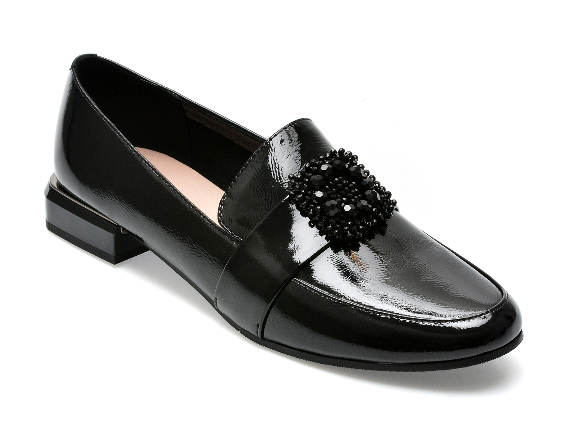 Pantofi EPICA negri, B200002, din piele naturala lacuita /femei/pantofi imagine super redus 2022