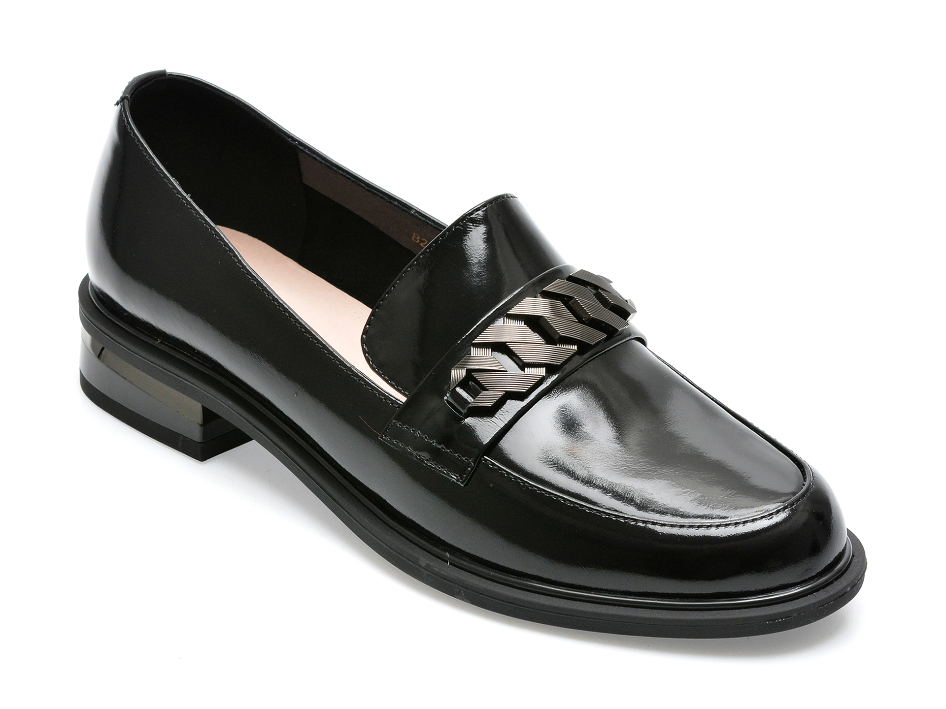 Pantofi EPICA negri, B200010, din piele naturala lacuita /femei/pantofi imagine noua
