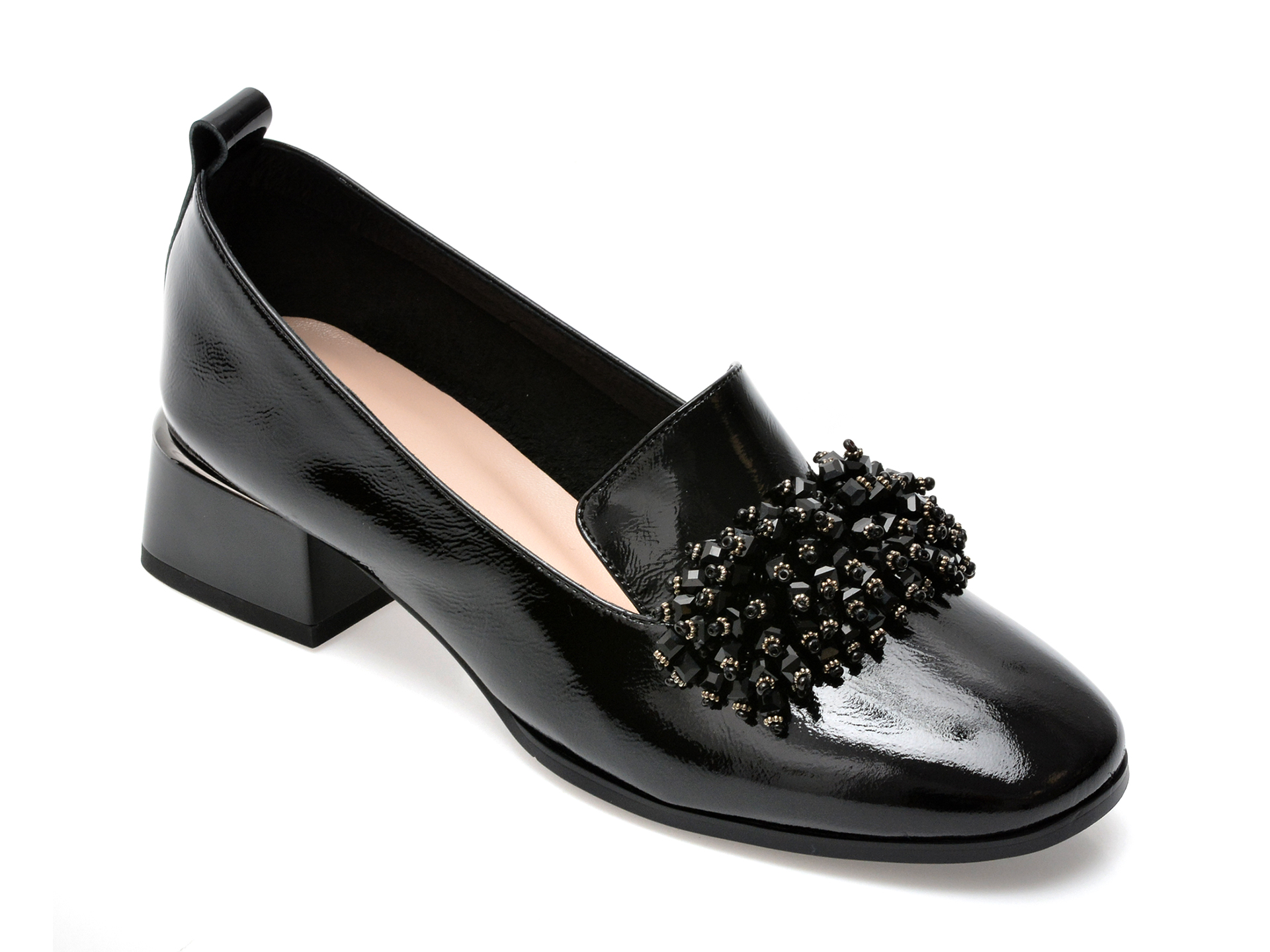 Pantofi EPICA negri, H551343, din piele naturala lacuita /femei/pantofi imagine noua