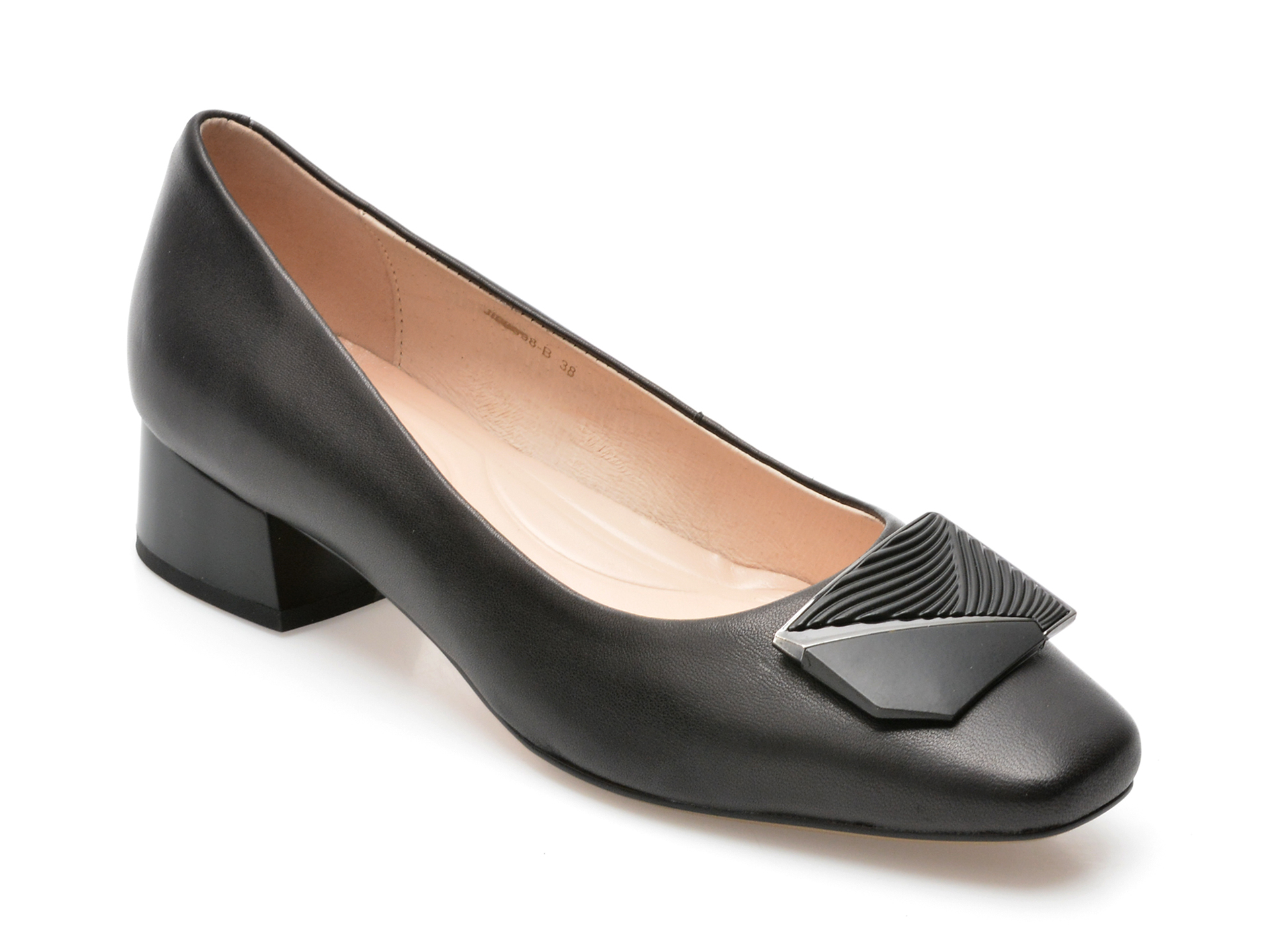 Pantofi EPICA negri, JI00098, din piele naturala /femei/pantofi