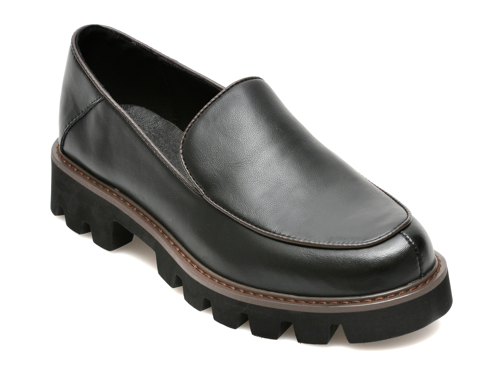 Pantofi EPICA negri, V690, din piele naturala Epica imagine noua