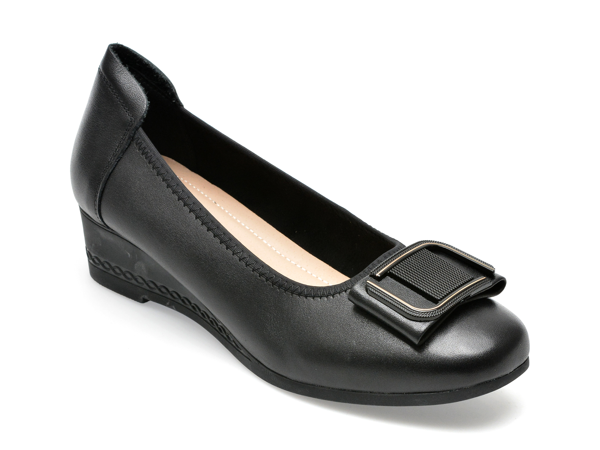 Pantofi EPICA negri, X420012, din piele naturala imagine reduceri black friday 2021 Epica