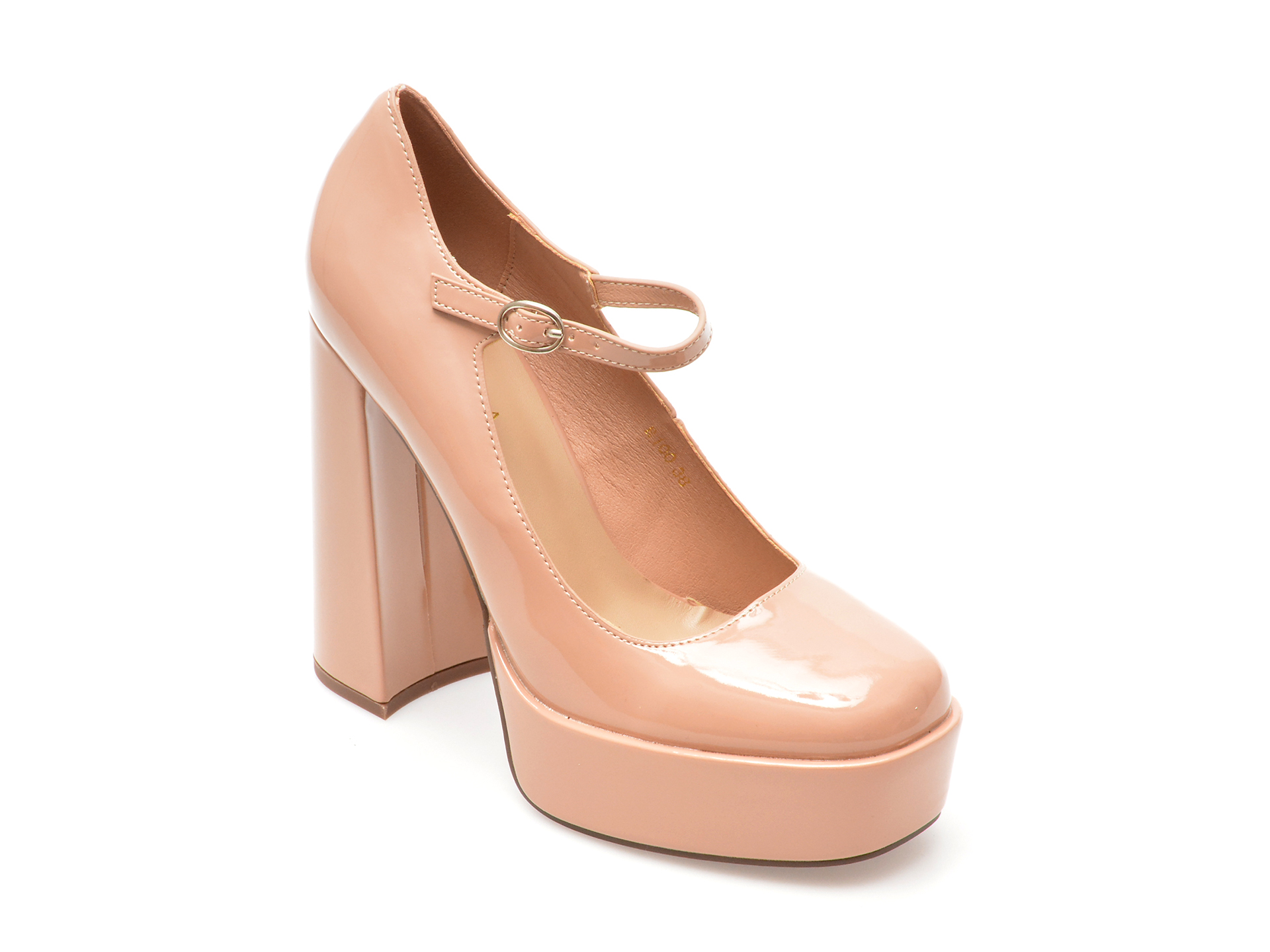 Pantofi EPICA nude, R100, din piele ecologica