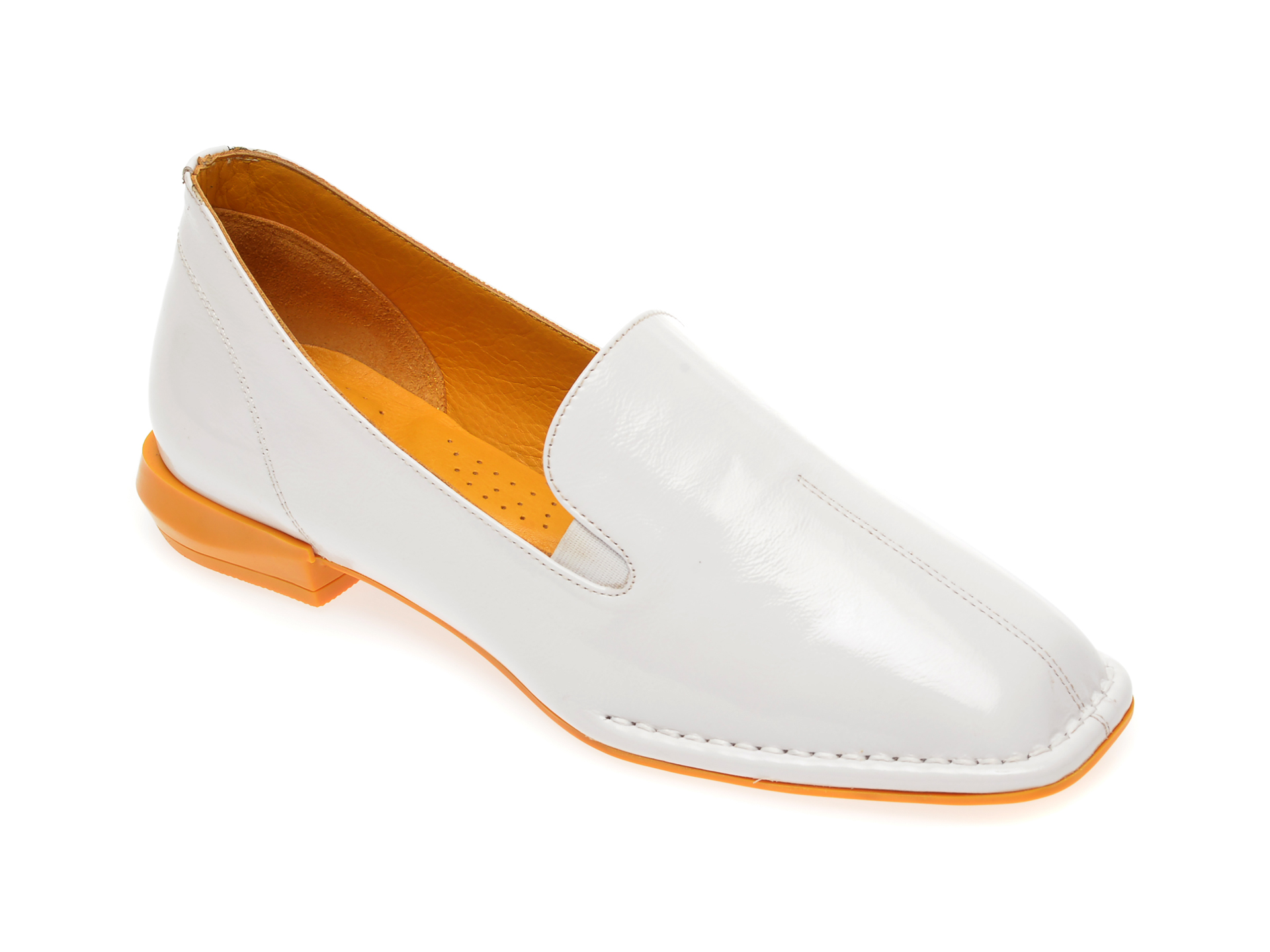 Pantofi FLAVIA PASSINI albi, 0518028, din piele naturala lacuita