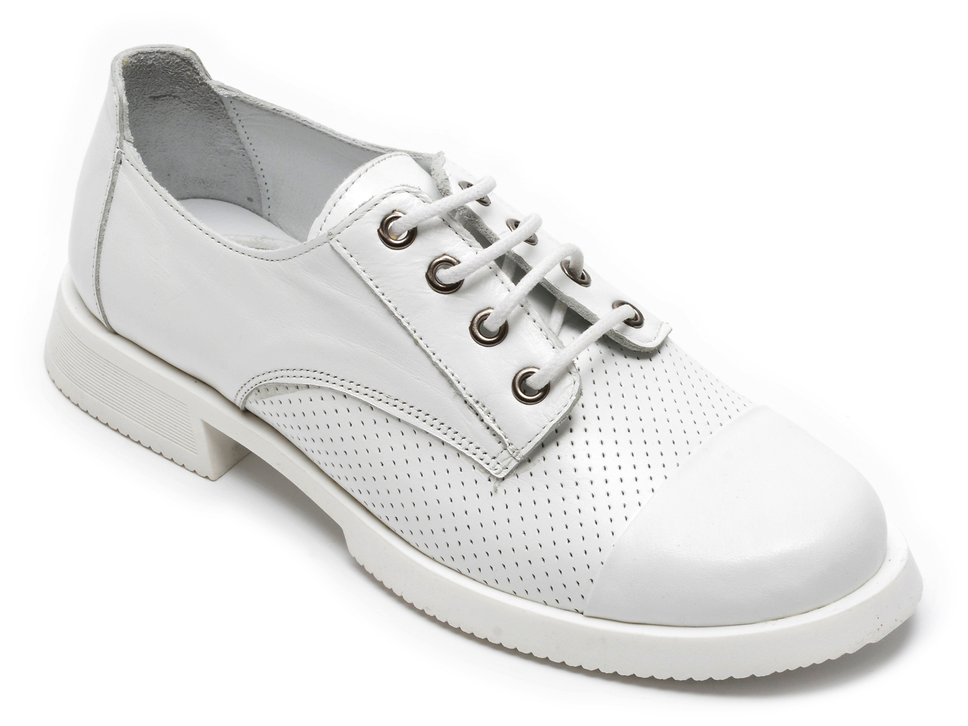 Pantofi FLAVIA PASSINI albi, 104309, din piele naturala 2022 ❤️ Pret Super Black Friday otter.ro imagine noua 2022