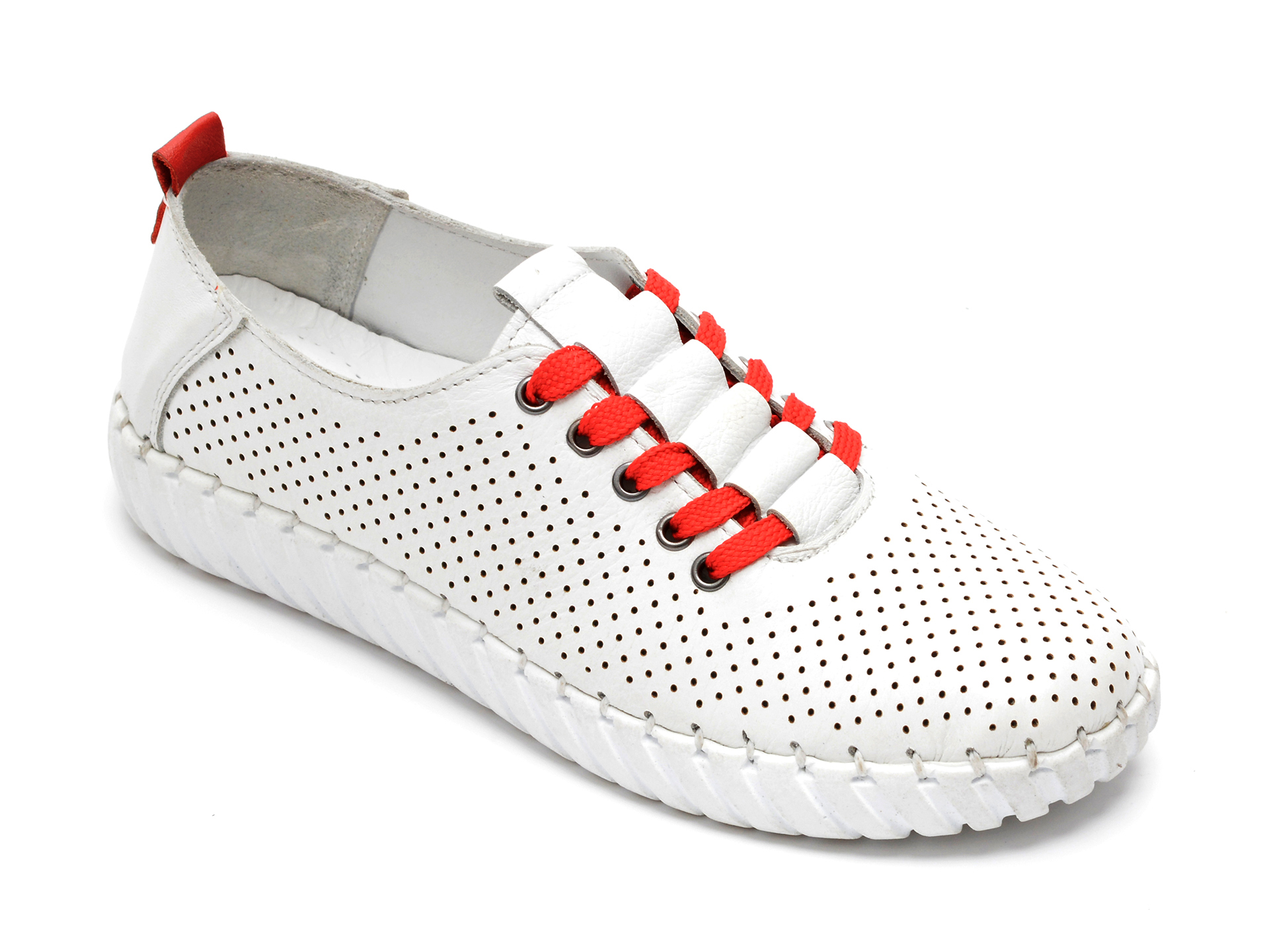 Pantofi FLAVIA PASSINI albi, 1171A, din piele naturala Flavia Passini