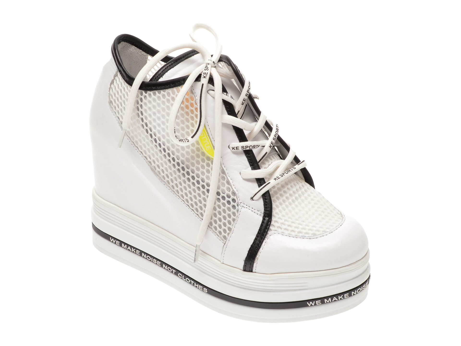 Pantofi FLAVIA PASSINI albi, 135P89, din material textil si piele naturala