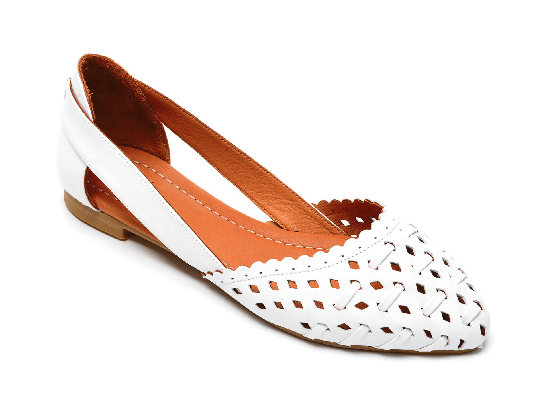 Pantofi FLAVIA PASSINI albi, 14433, din piele naturala Flavia Passini
