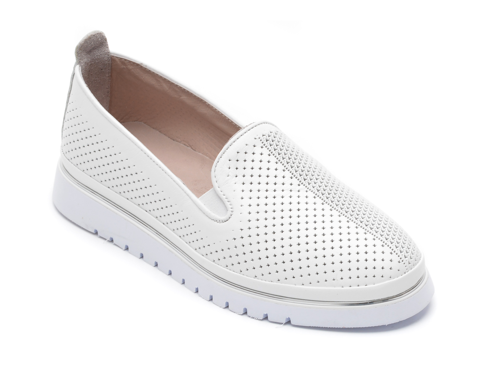 Pantofi FLAVIA PASSINI albi, 146CM2, din piele naturala