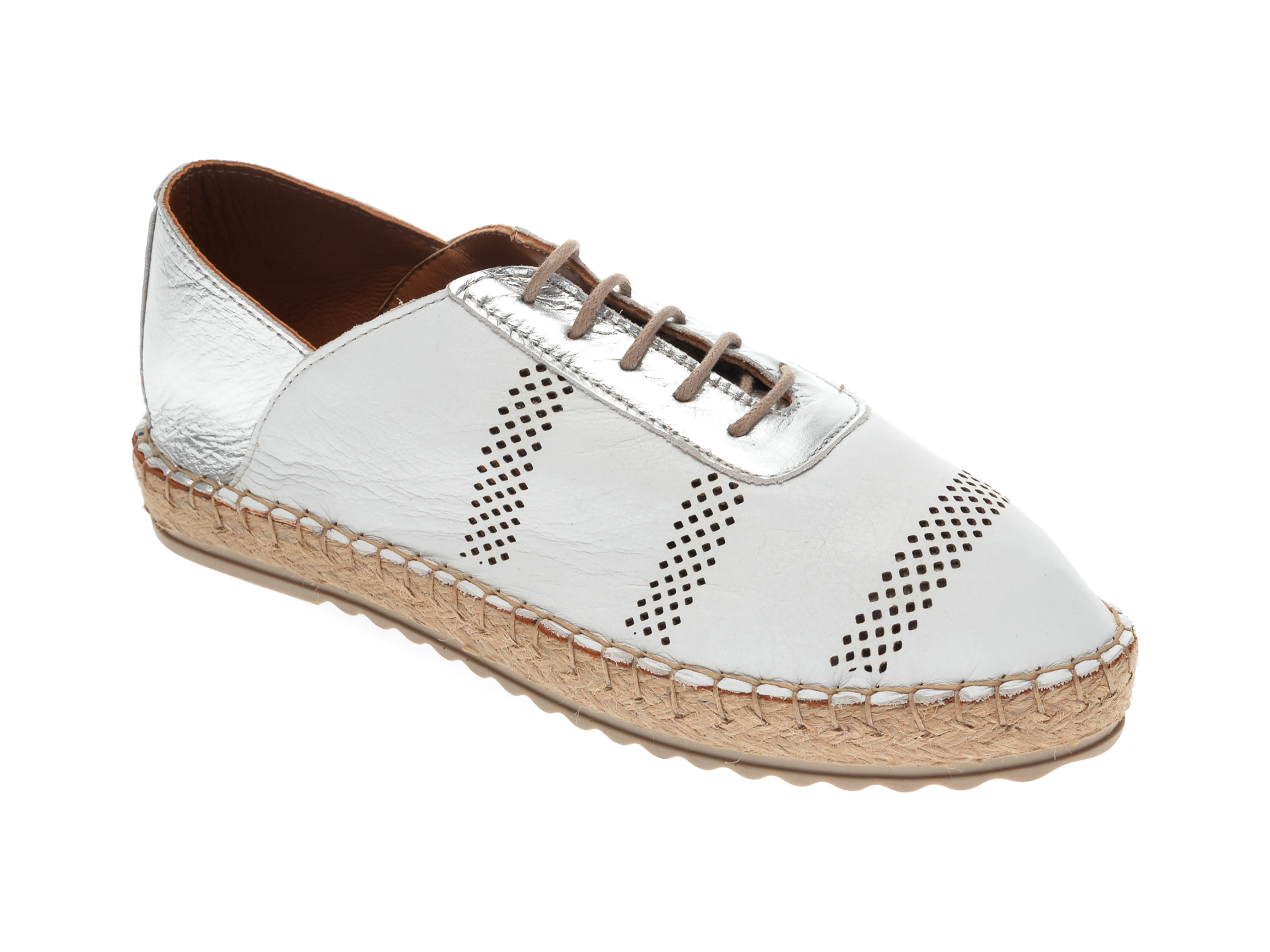 Pantofi FLAVIA PASSINI albi, 21Y513, din piele naturala