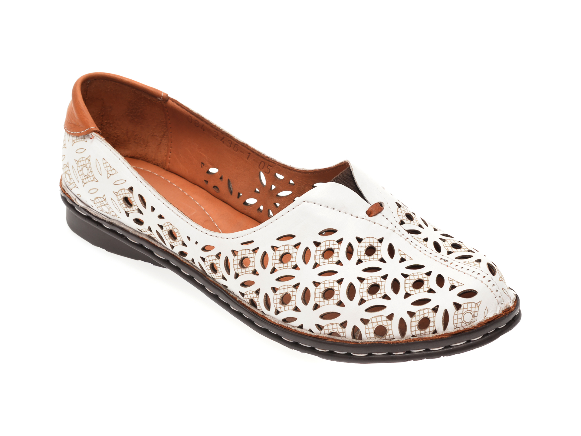 Pantofi FLAVIA PASSINI albi, 24361, din piele naturala