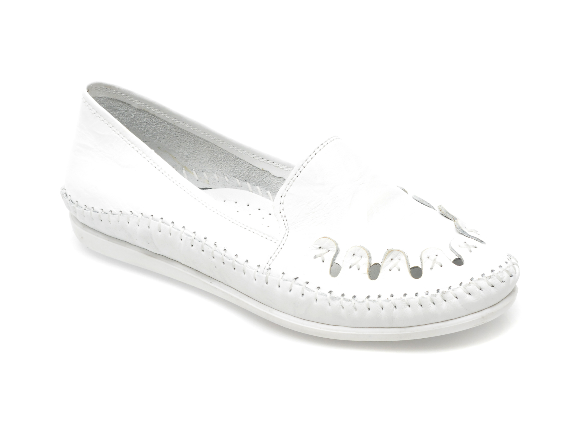 Pantofi FLAVIA PASSINI albi, 429, din piele naturala