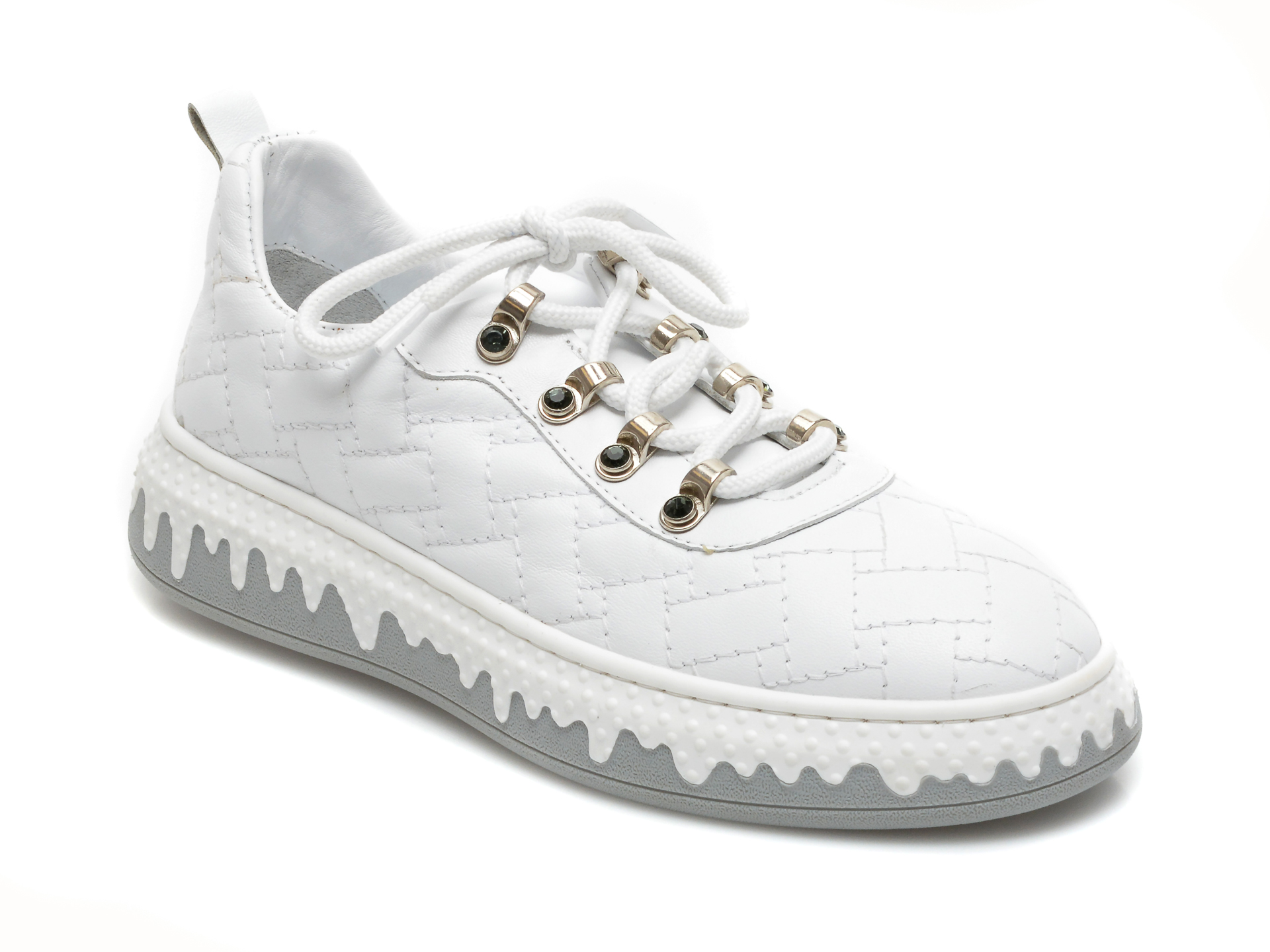 Pantofi FLAVIA PASSINI albi, 5404, din piele naturala Flavia Passini imagine noua