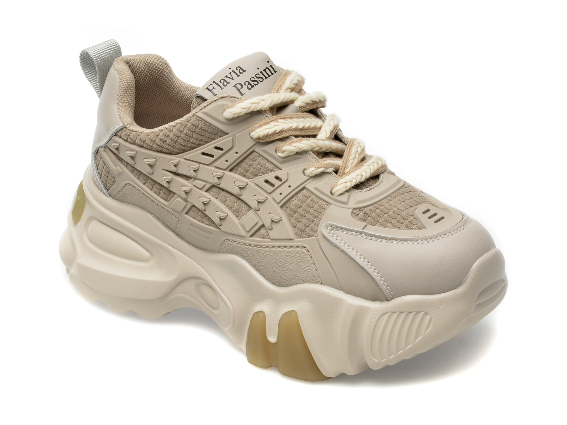 Pantofi FLAVIA PASSINI albi, 8301, din material textil /femei/pantofi