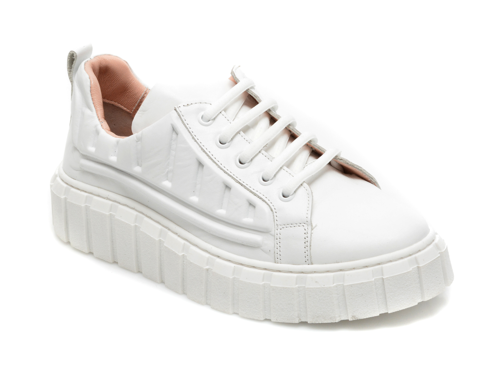 Pantofi FLAVIA PASSINI albi, 922502, din piele naturala Flavia Passini imagine noua