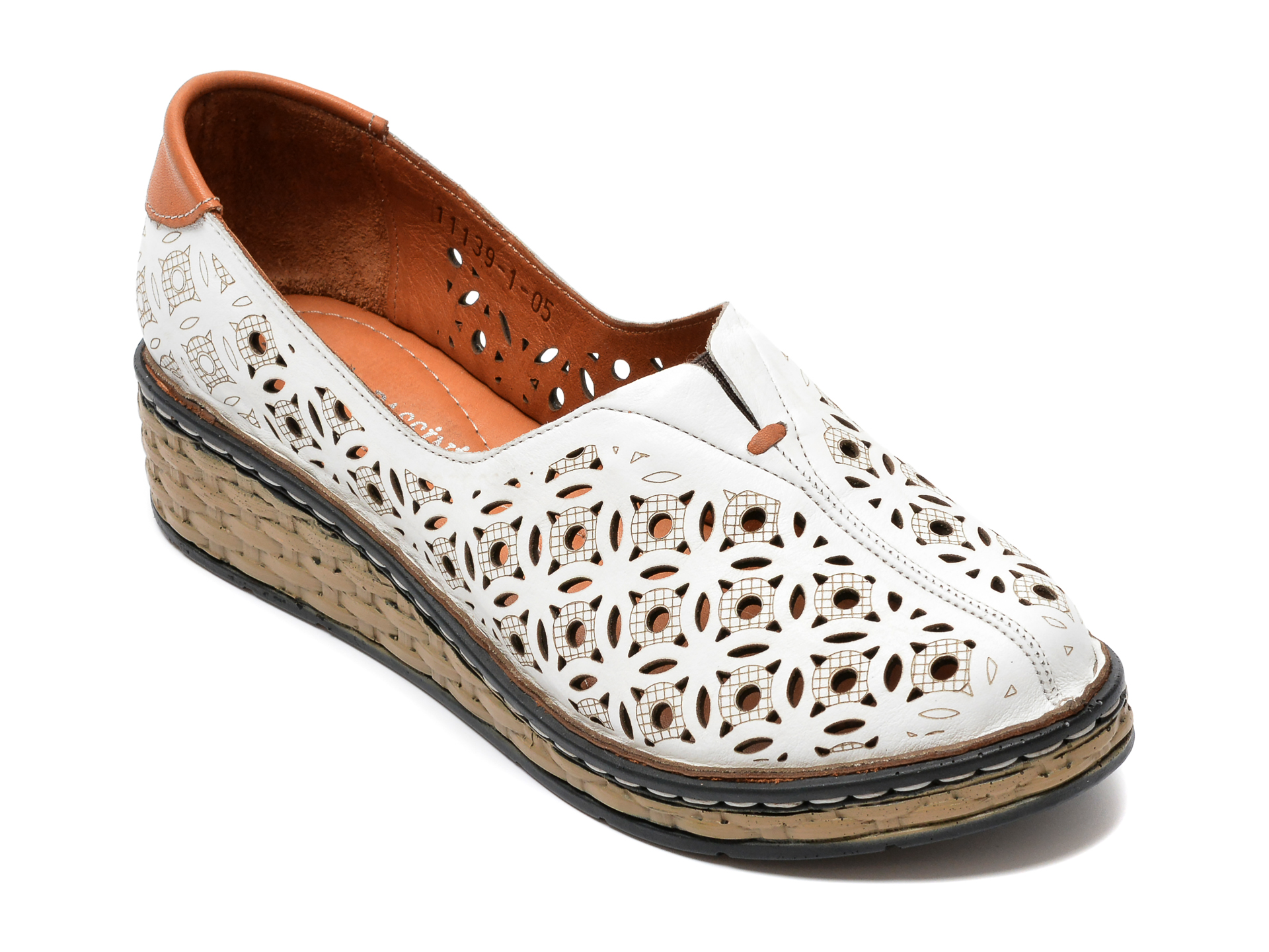 Pantofi FLAVIA PASSINI albi, 951139, din piele naturala Flavia Passini Flavia Passini
