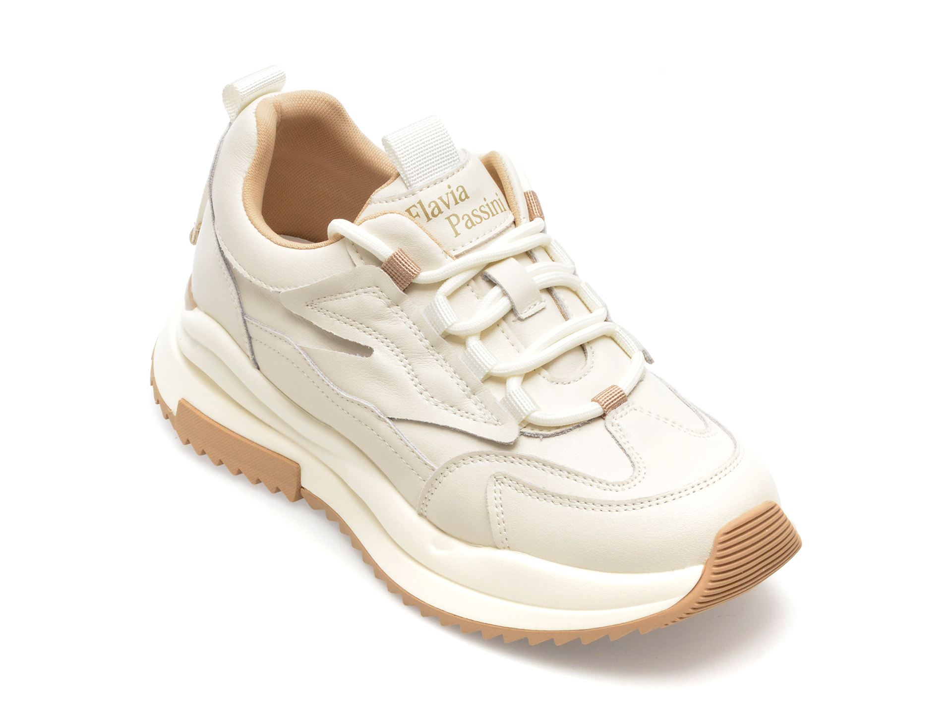 Pantofi FLAVIA PASSINI albi, 955A, din piele naturala